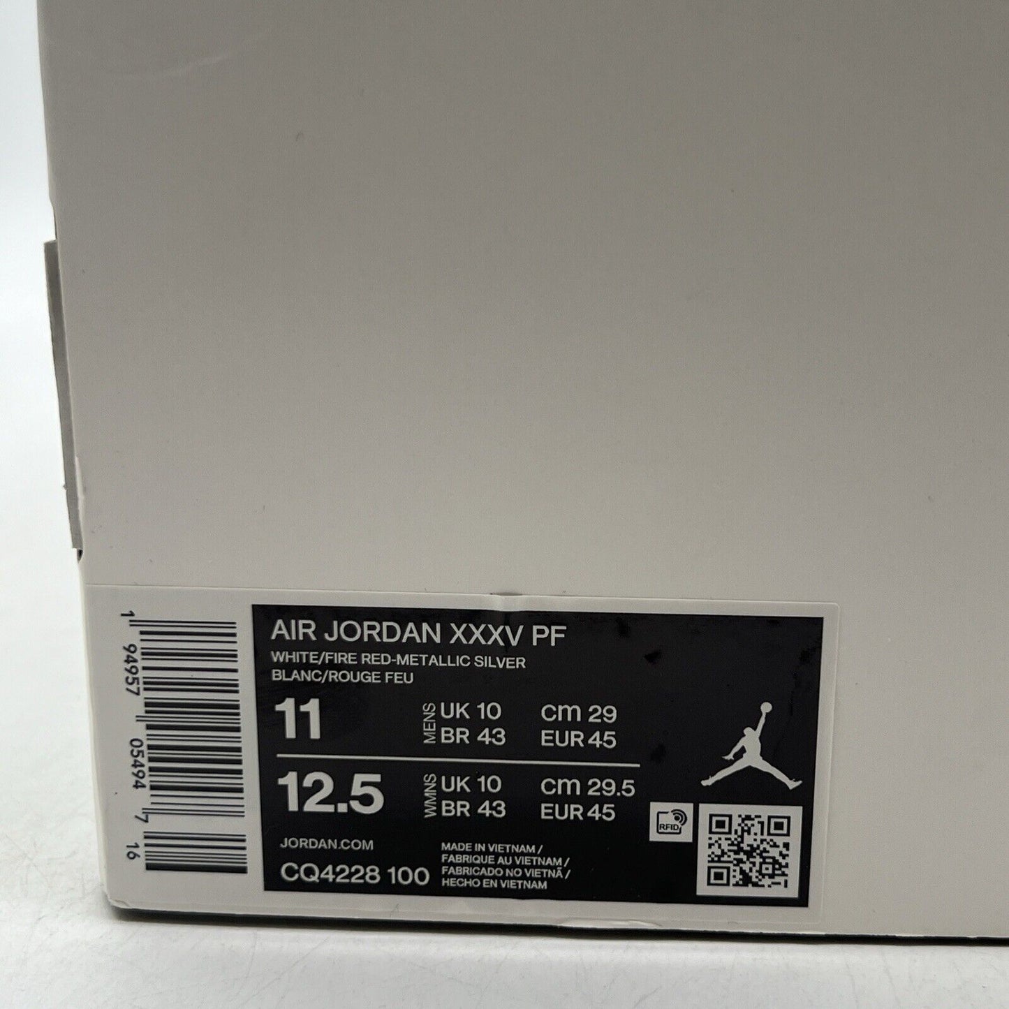 Size 11 - Air Jordan 35 PF Fire Red Alternate Leather (CQ4228-100)
