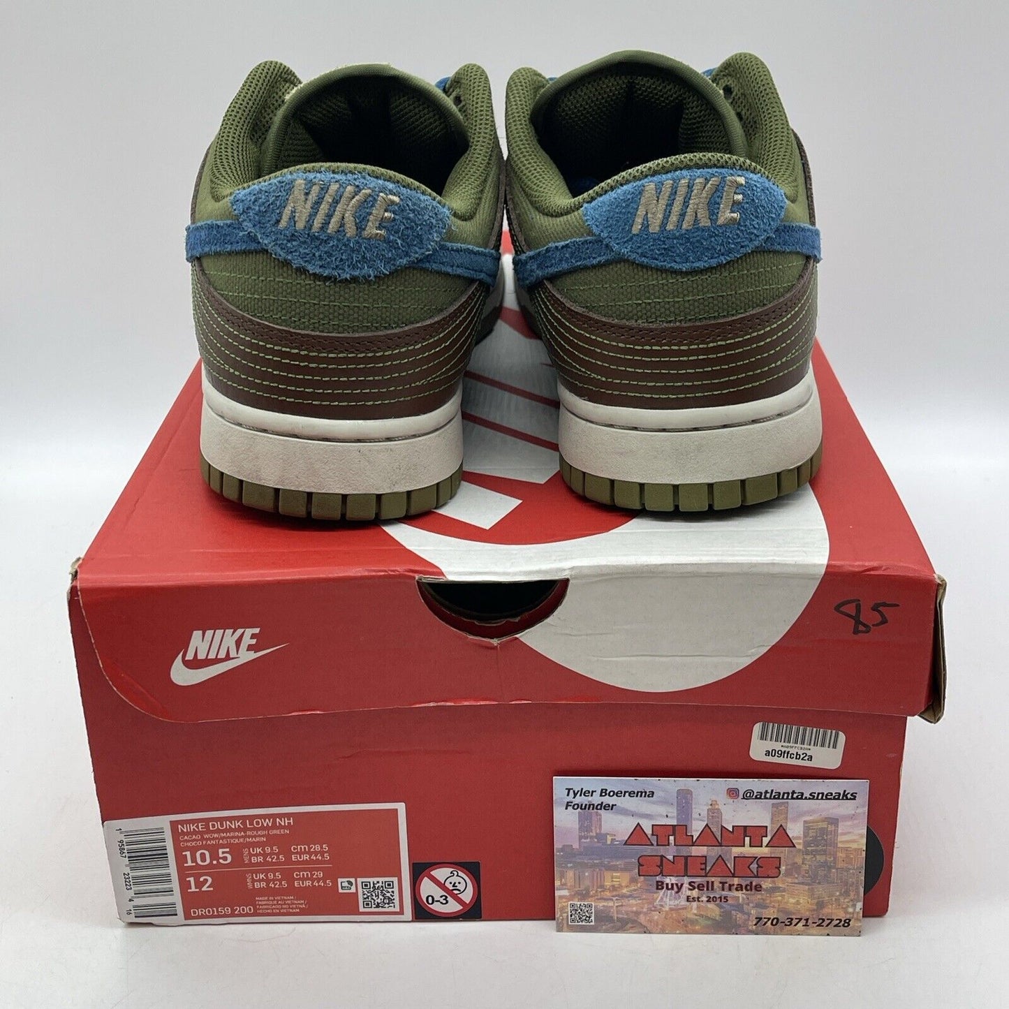 Size 10.5 - Nike Dunk NH Low Cacao Wow Green Blue Leather Suede (DR0159-200)