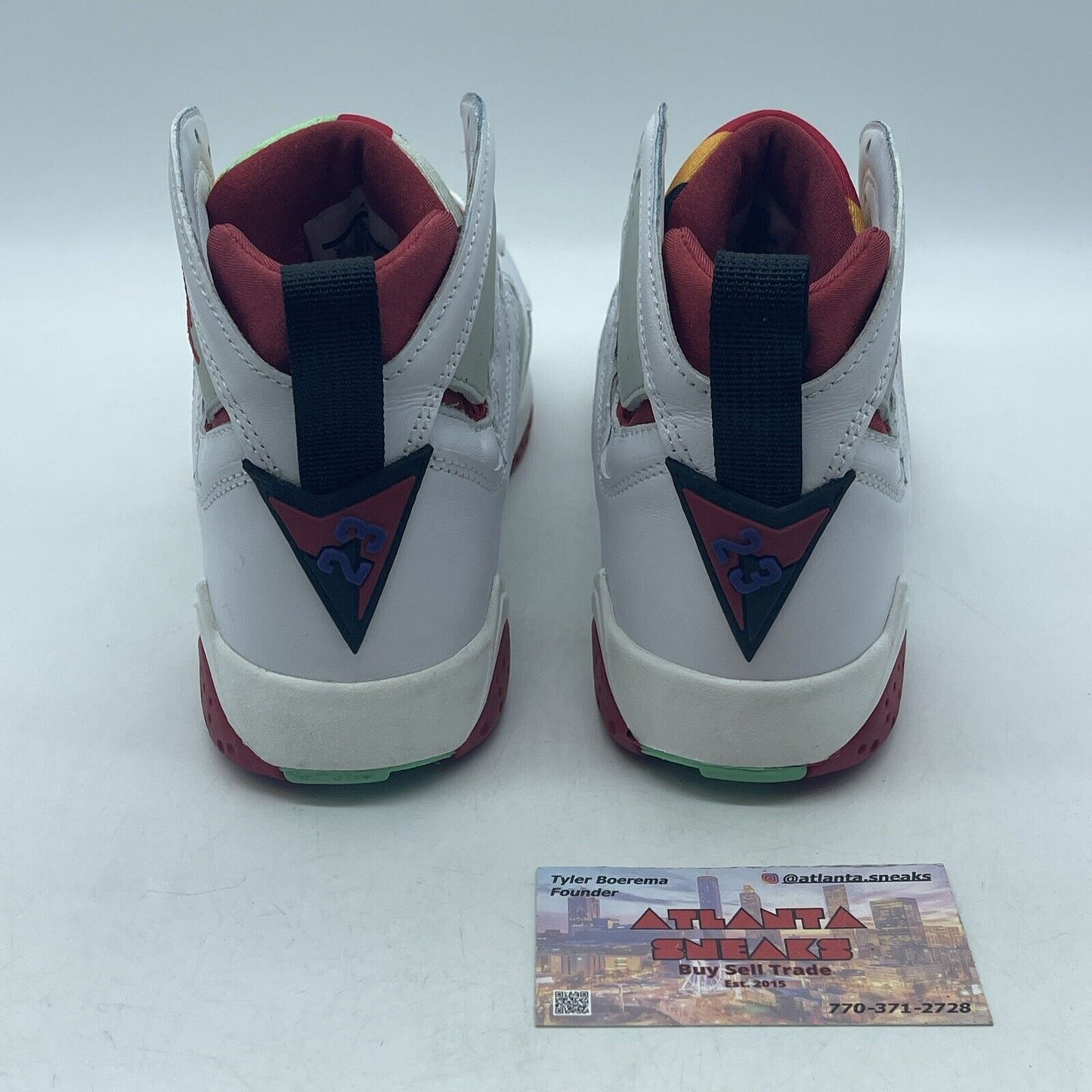 Size 6Y (GS) - Jordan 7 Retro High Hare White Red Black Green (304774-125)