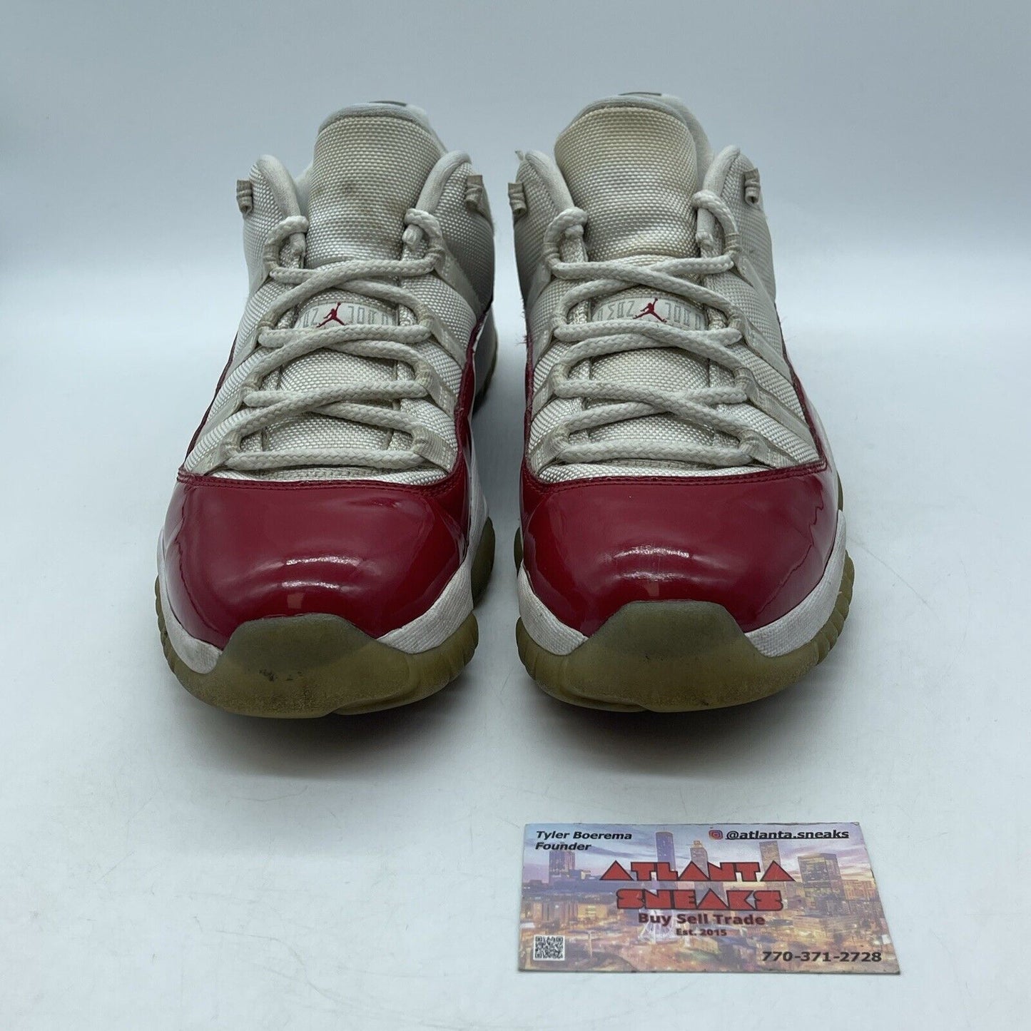 Size 10 - Air Jordan 11 Retro 2016 Low Cherry Red White Leather (528895-102)