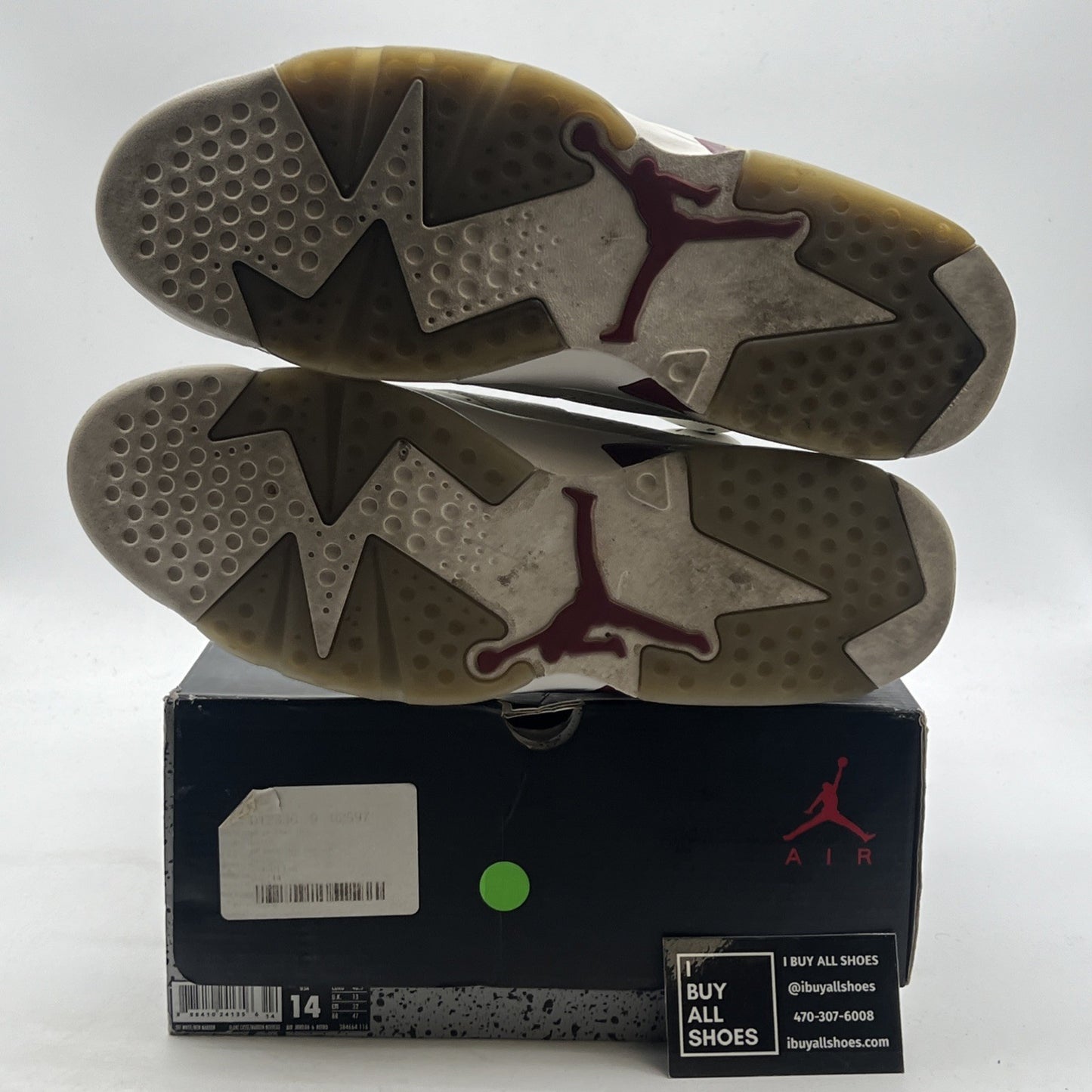 Size 14 - Air Jordan 6 Retro 2015 Maroon (384664-116)