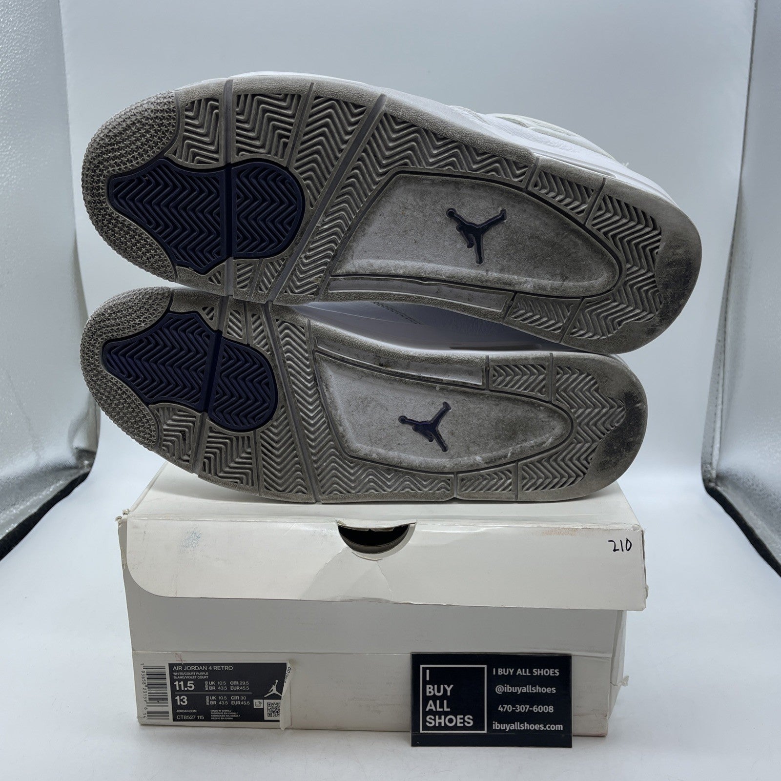 Size 11.5 - Air Jordan 4 Retro Mid Purple Metallic (CT8527-115)