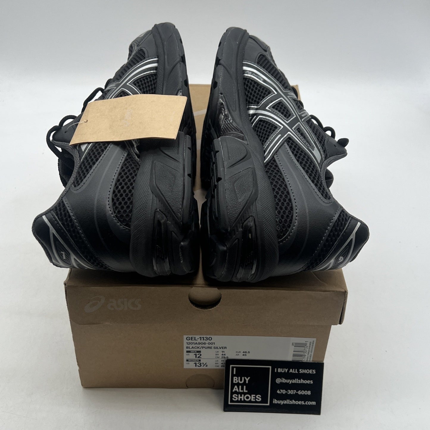 Size 12 - ASICS Gel 1130 Black Pure Silver (1201A906-001)
