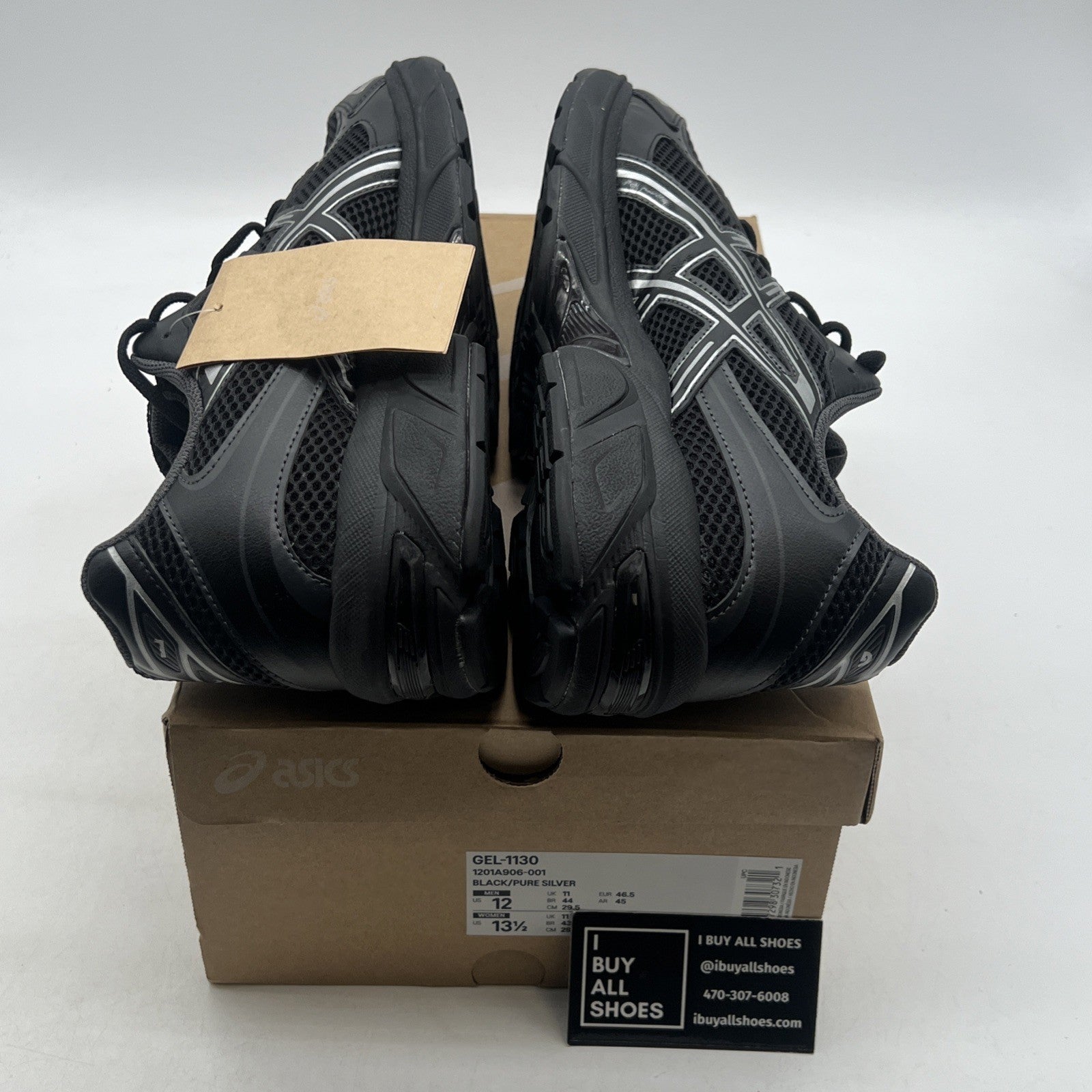 Size 12 - ASICS Gel 1130 Black Pure Silver (1201A906-001)