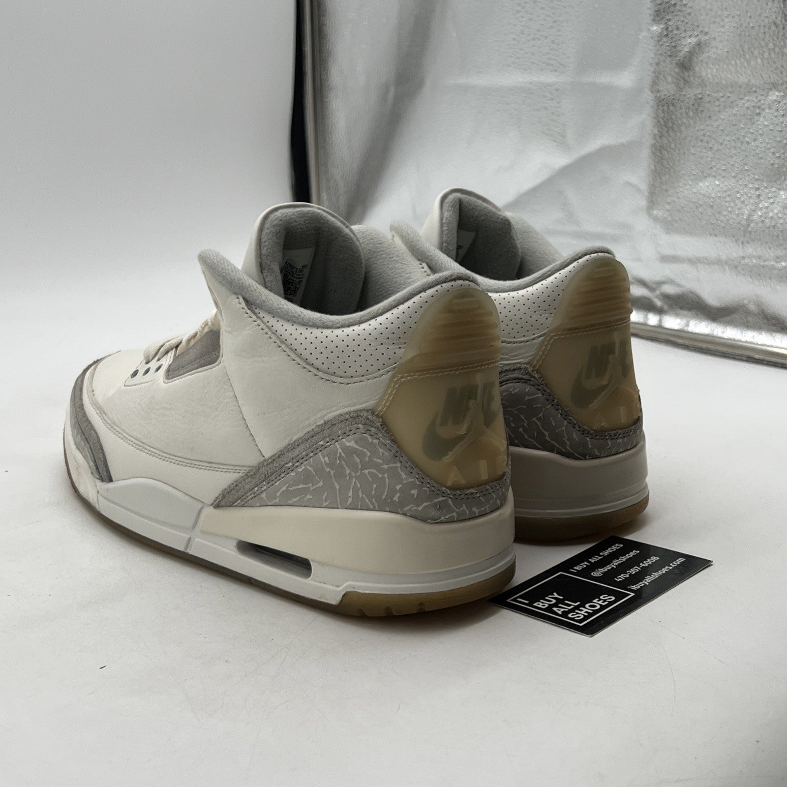 Size 11 - Air Jordan 3 Retro Craft Ivory/Grey White Leather (FJ9579-100)