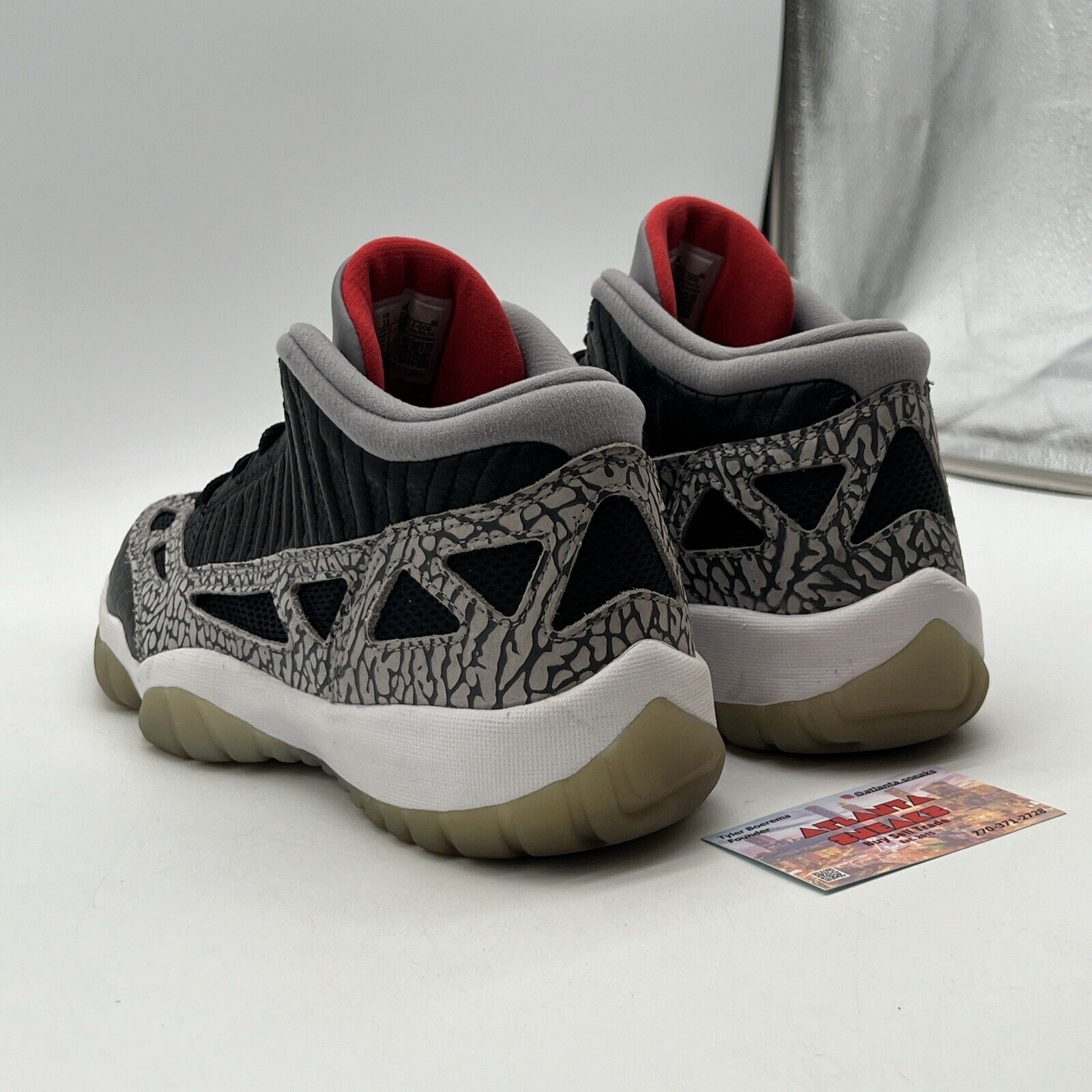 Size 13 - Air Jordan 11 Retro IE Low Black Cement Grey Leather (919712-006)