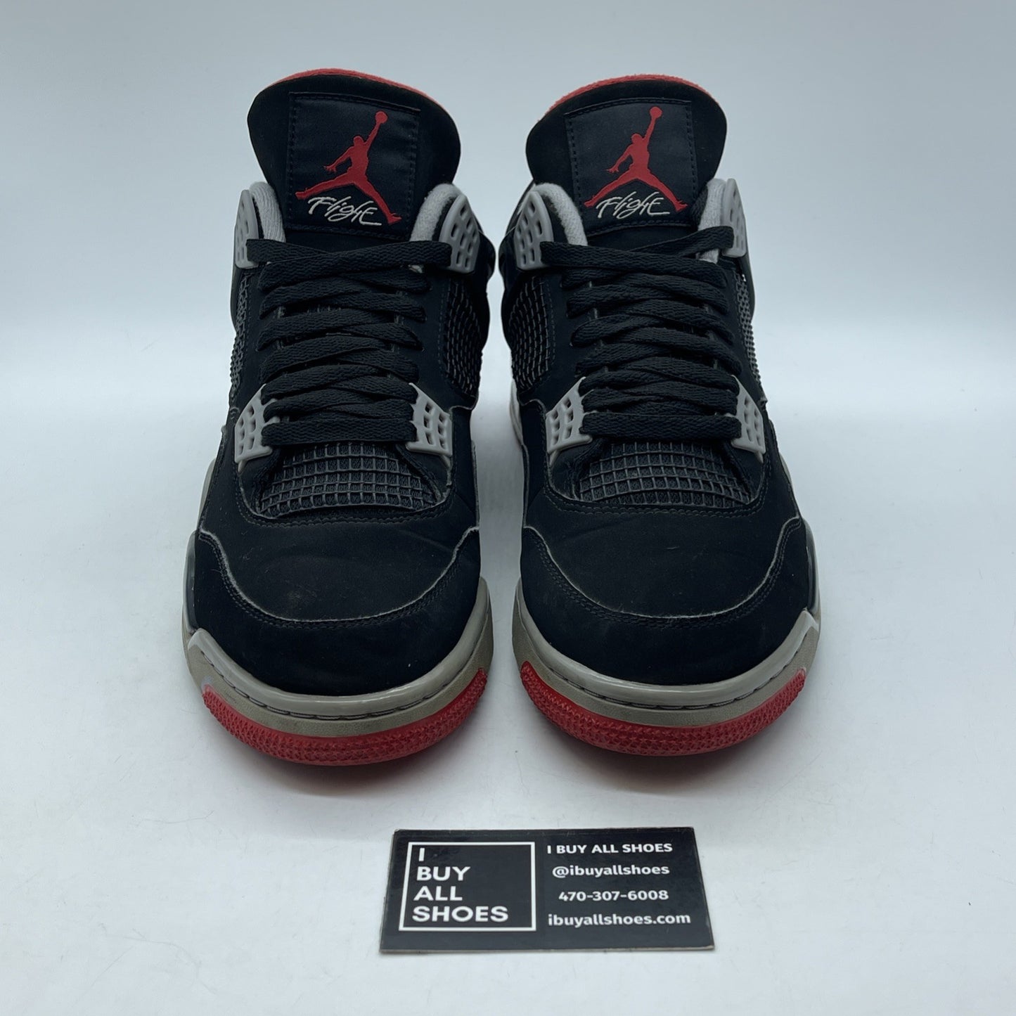 Size 11 - Jordan 4 Retro OG Mid Bred 2019 Black Grey Suede (308497-060)