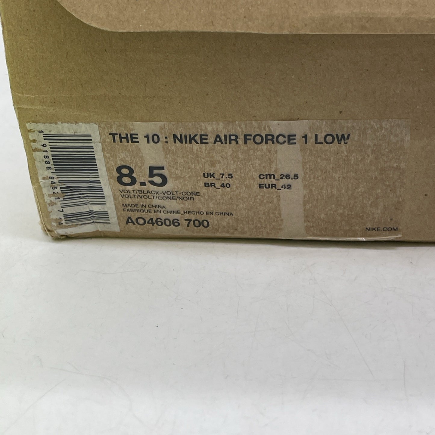 Size 8.5 - Nike Off-White x Air Force 1 Low Volt (AO4606-700)