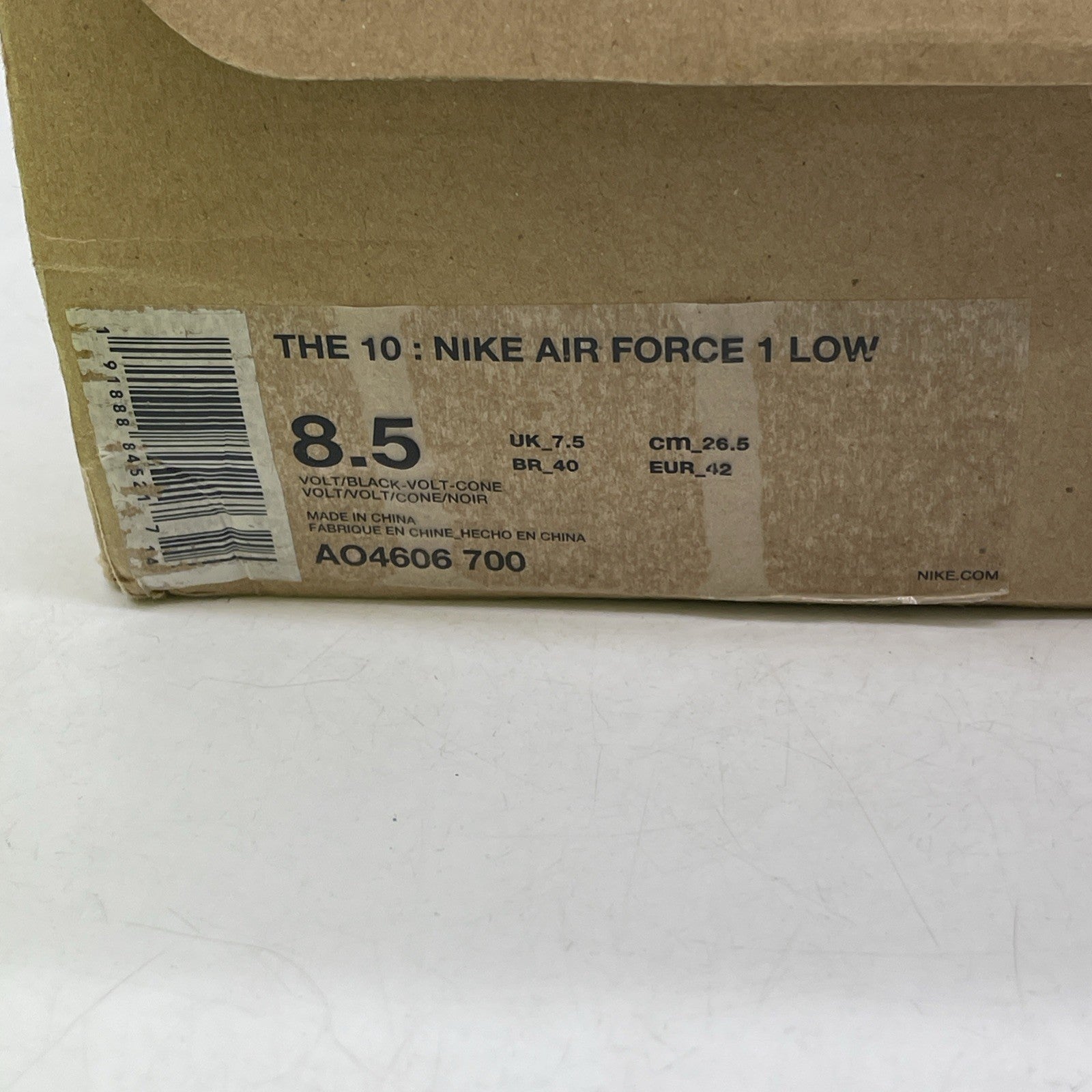 Size 8.5 - Nike Off-White x Air Force 1 Low Volt (AO4606-700)