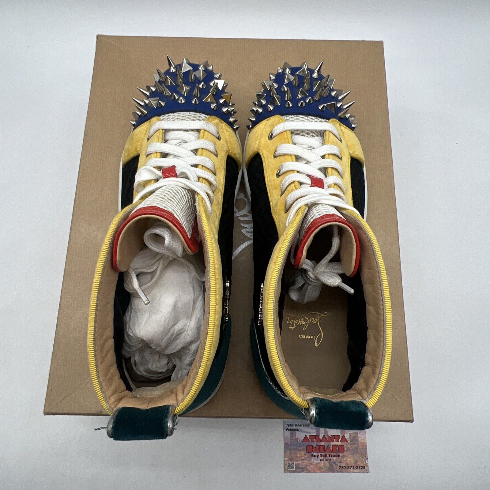 Size 11 - Christian Louboutin Orlato Multicolor High Top Sneaker