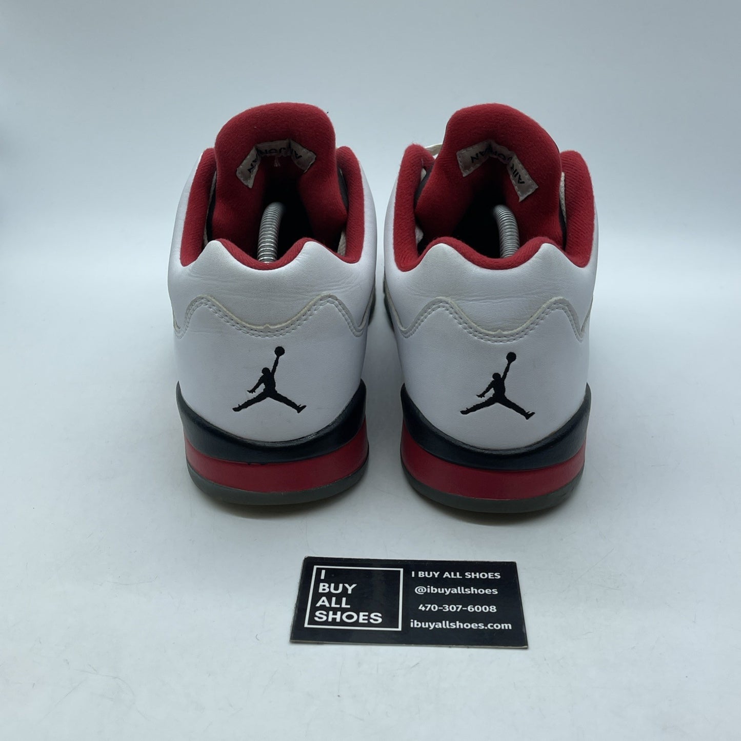 Size 11 - Air Jordan 5 Retro 2016 Low Fire Red White Leather (819171-101)