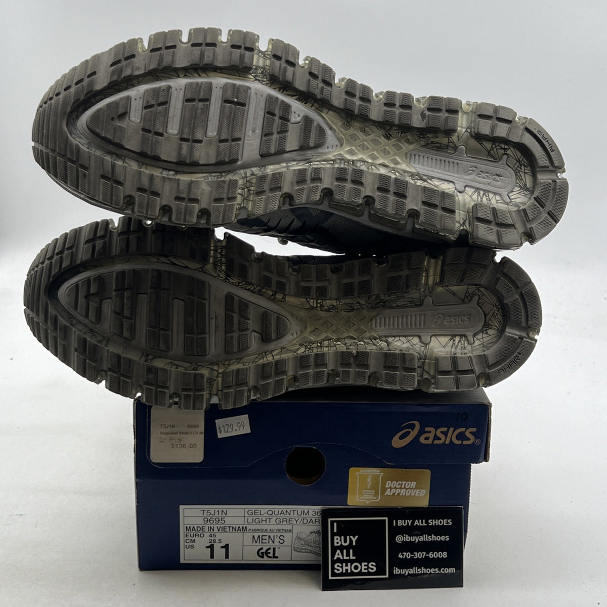 Size 11 - ASICS GEL-Quantum 360 Low Gray (T5J1N-9595)