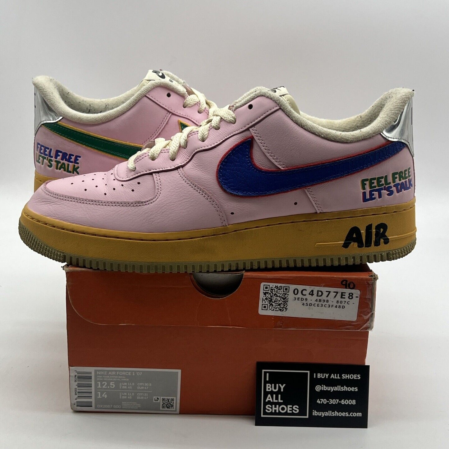 Size 12.5 - Nike Air Force 1 Low Feel Free, Let's Talk (DX2667-600)