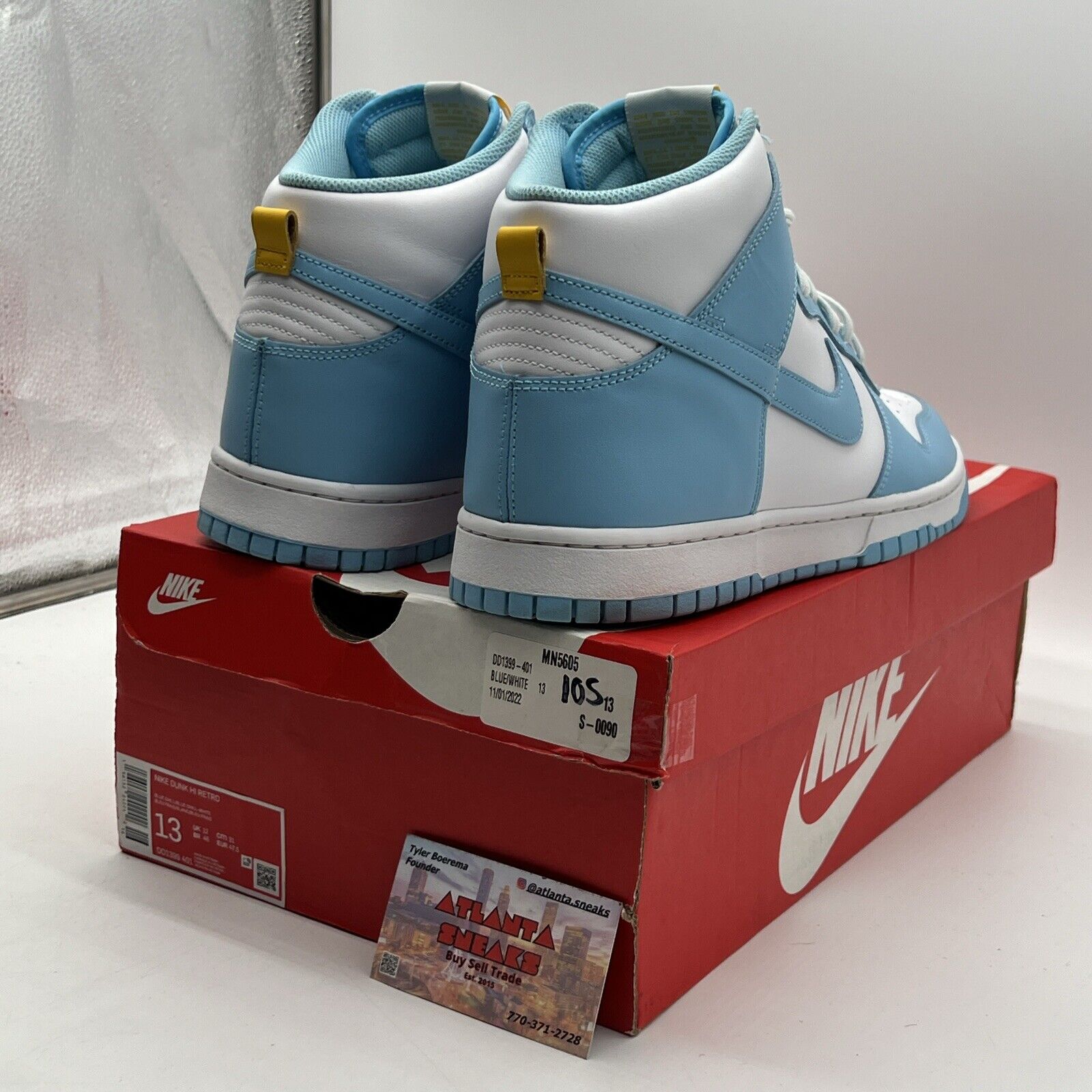 Size 13 - Nike Dunk High Blue Chill White Leather (DD1399-401)