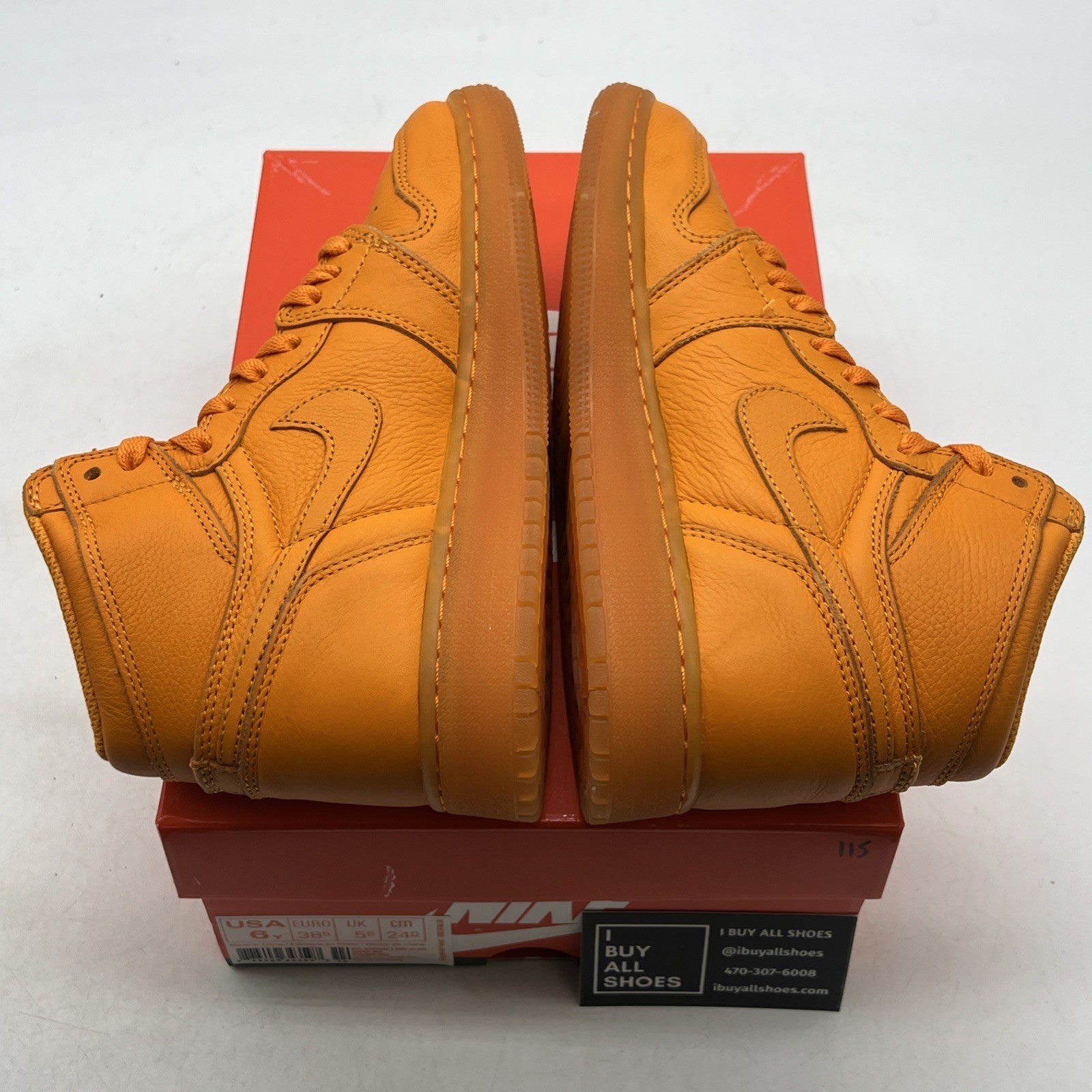Size 6 - Air Jordan 1 Retro OG G8RD High Orange Peel (AJ6000-880)
