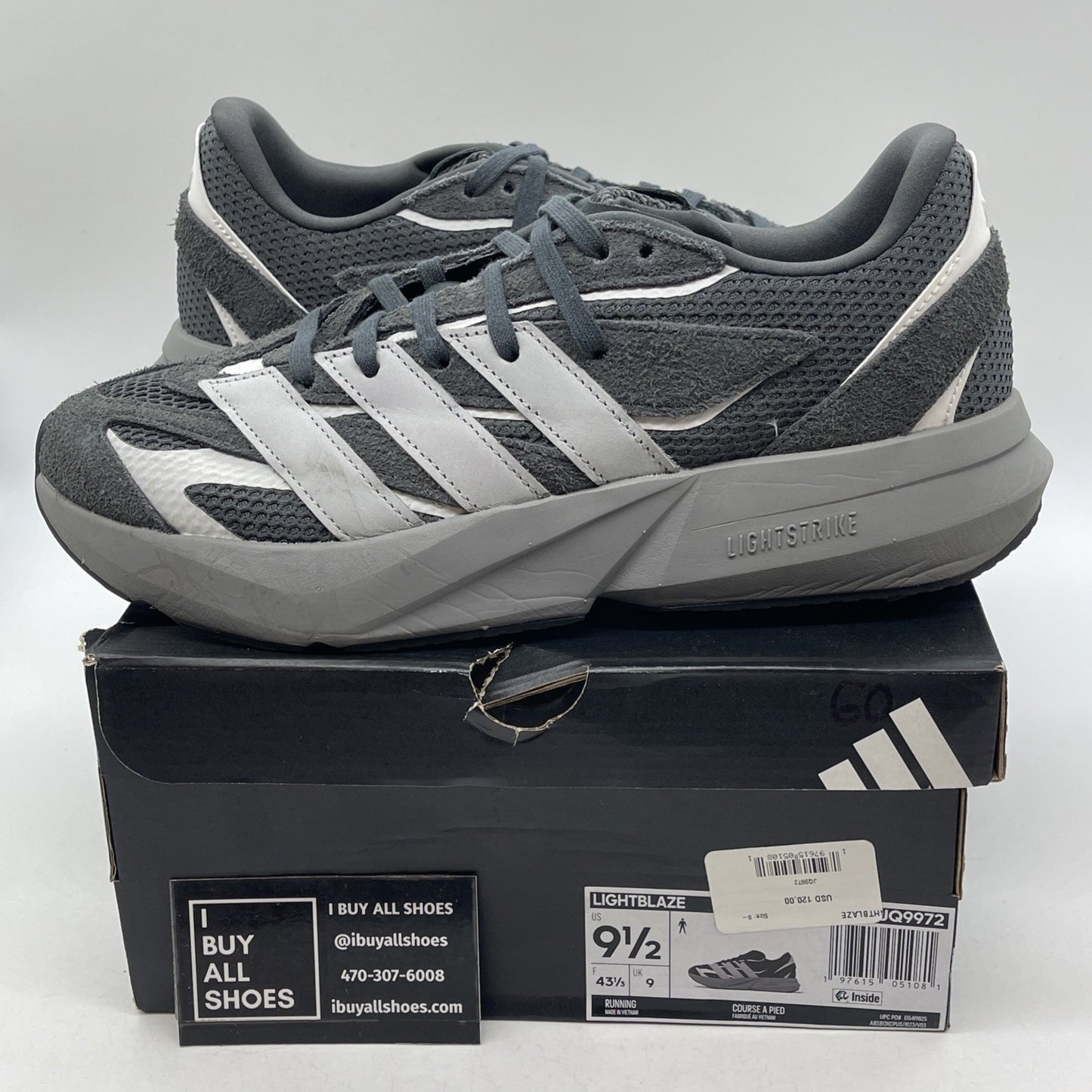 Size 9.5 - adidas Lightblaze Carbon (JQ9972)