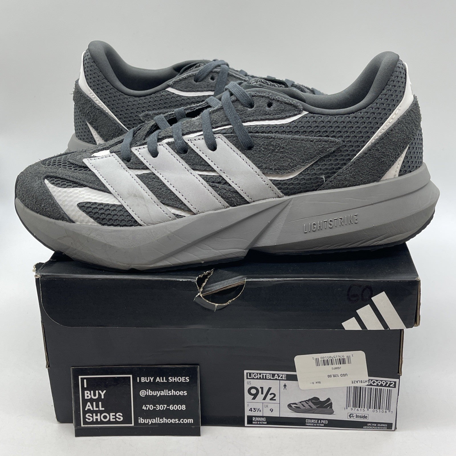 Size 9.5 - adidas Lightblaze Carbon (JQ9972)