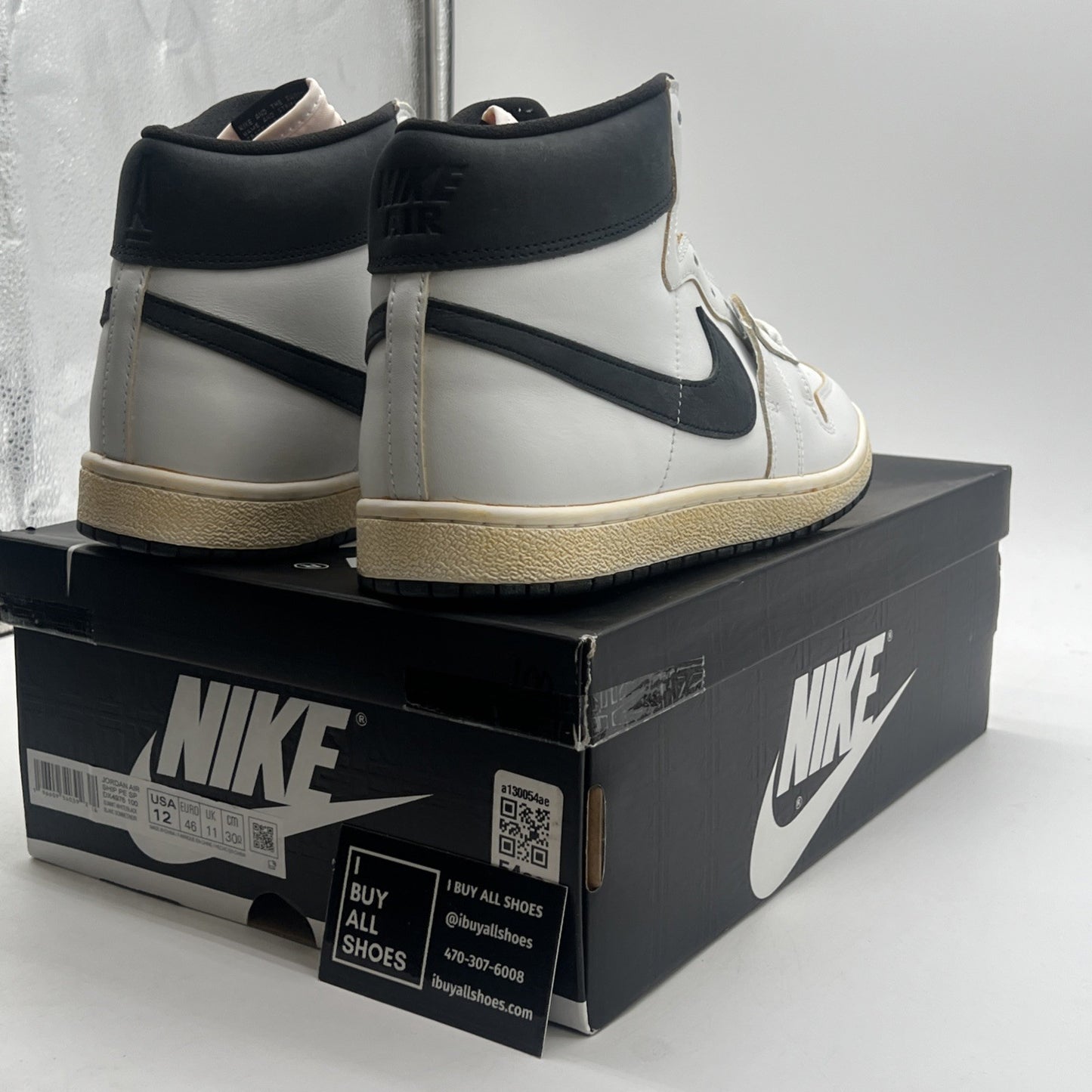 Size 12 - A Ma Maniére x Jordan Air Ship PE SP White Black (DX4976-100)