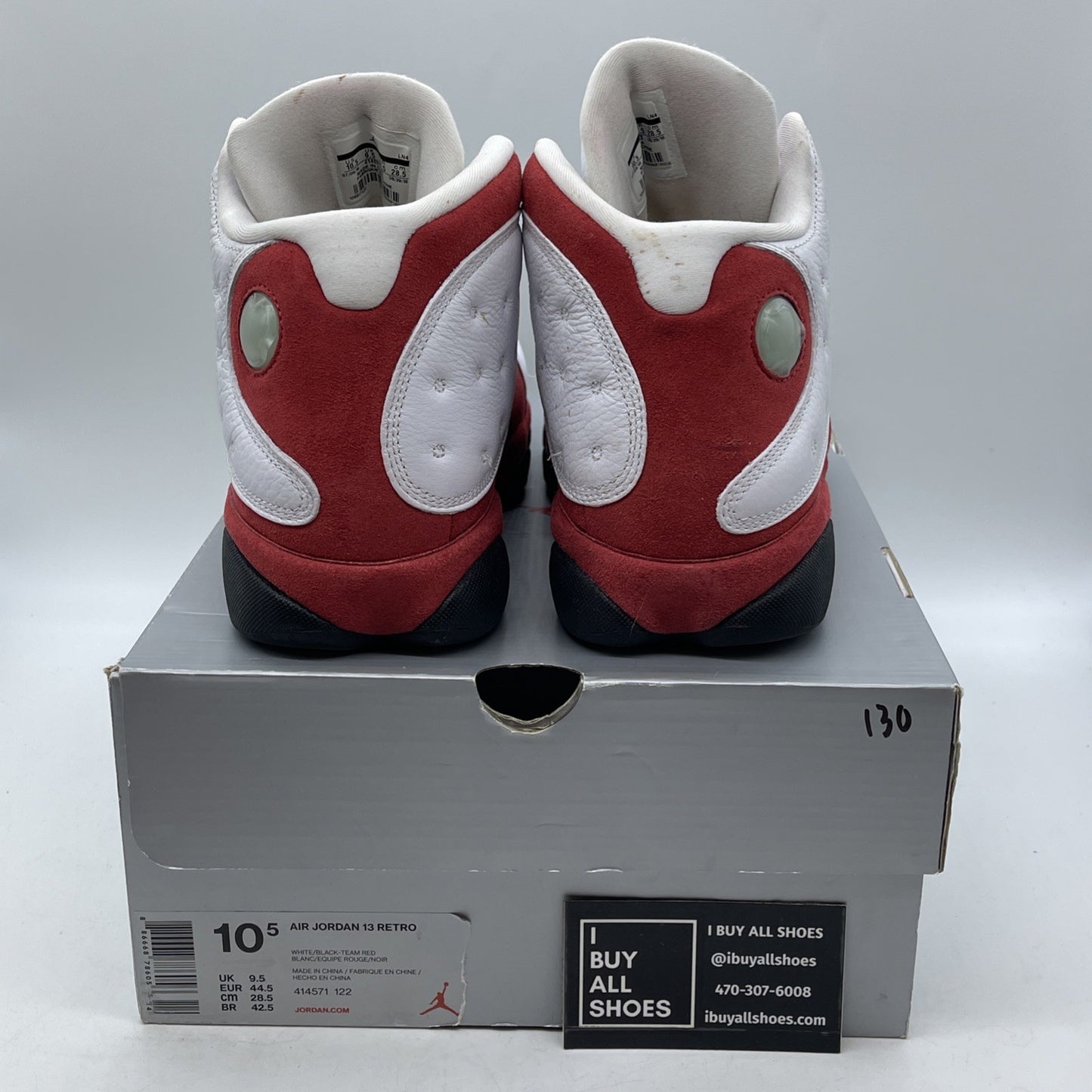 Size 10.5 - Jordan 13 Retro Chicago Red White Suede Leather (414571-122)