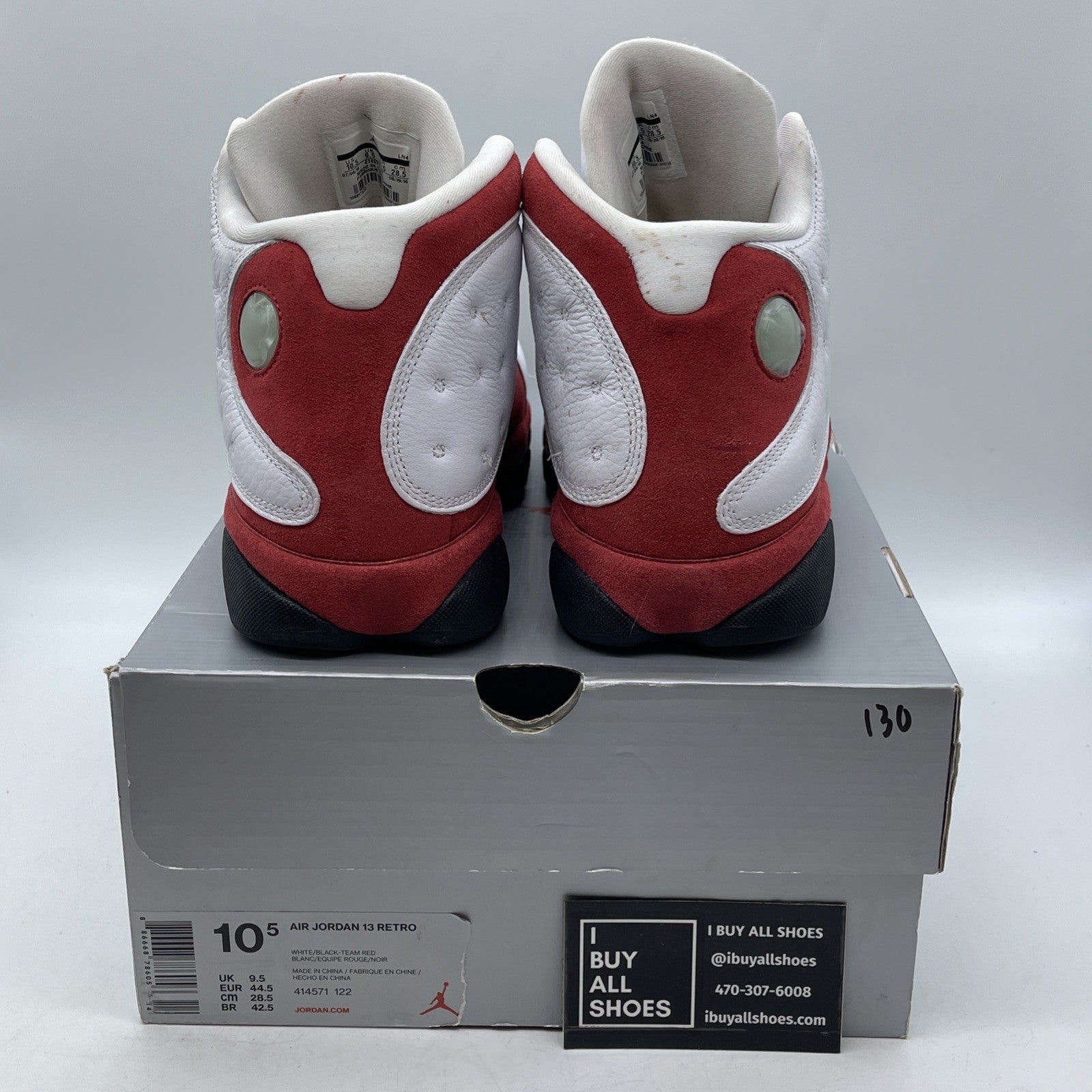Size 10.5 - Jordan 13 Retro Chicago Red White Suede Leather (414571-122)