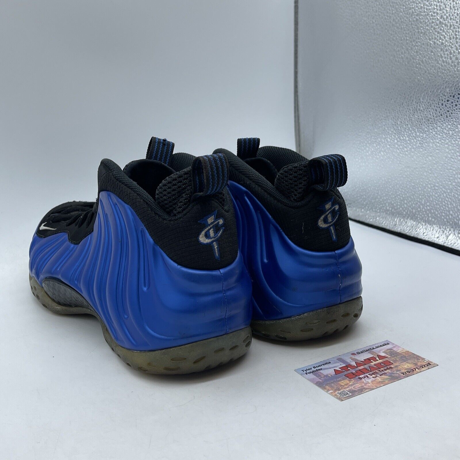 Size 13 - Nike Air Foamposite One Royal Blue Black Suede Leather (895320-500)