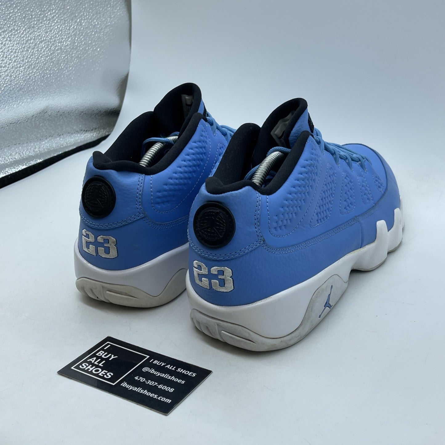 Size 11.5 - Air Jordan 9 Retro Low Pantone Blue Black Leather (832822-401)