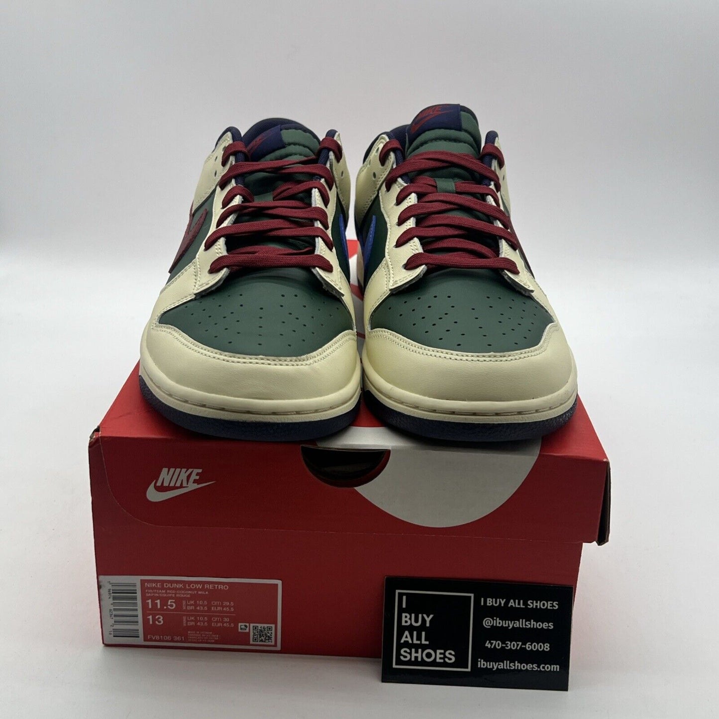 Size 11.5 - Nike Dunk Low From Nike, To You - Gorge Green (FV8106-361)