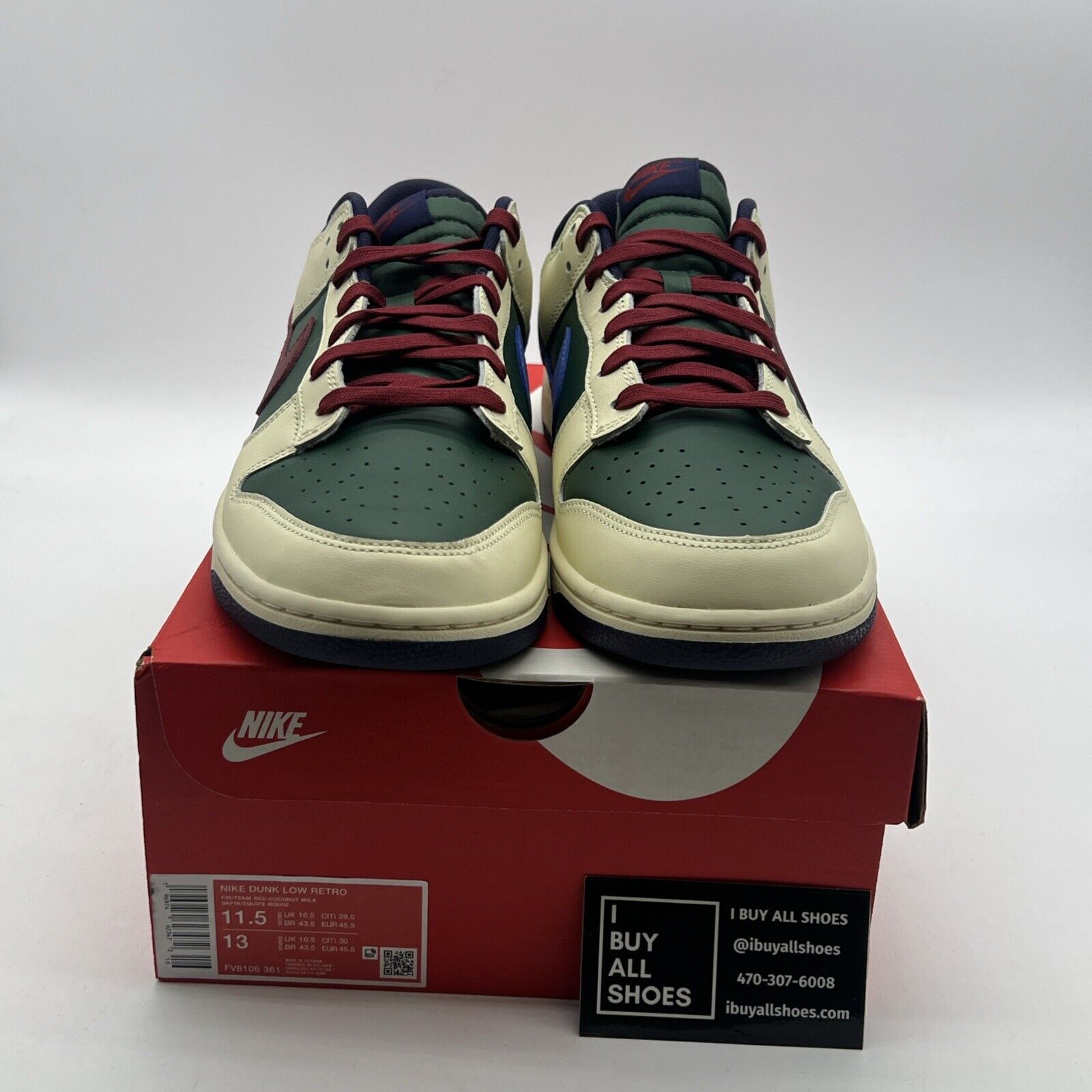 Size 11.5 - Nike Dunk Low From Nike, To You - Gorge Green (FV8106-361)