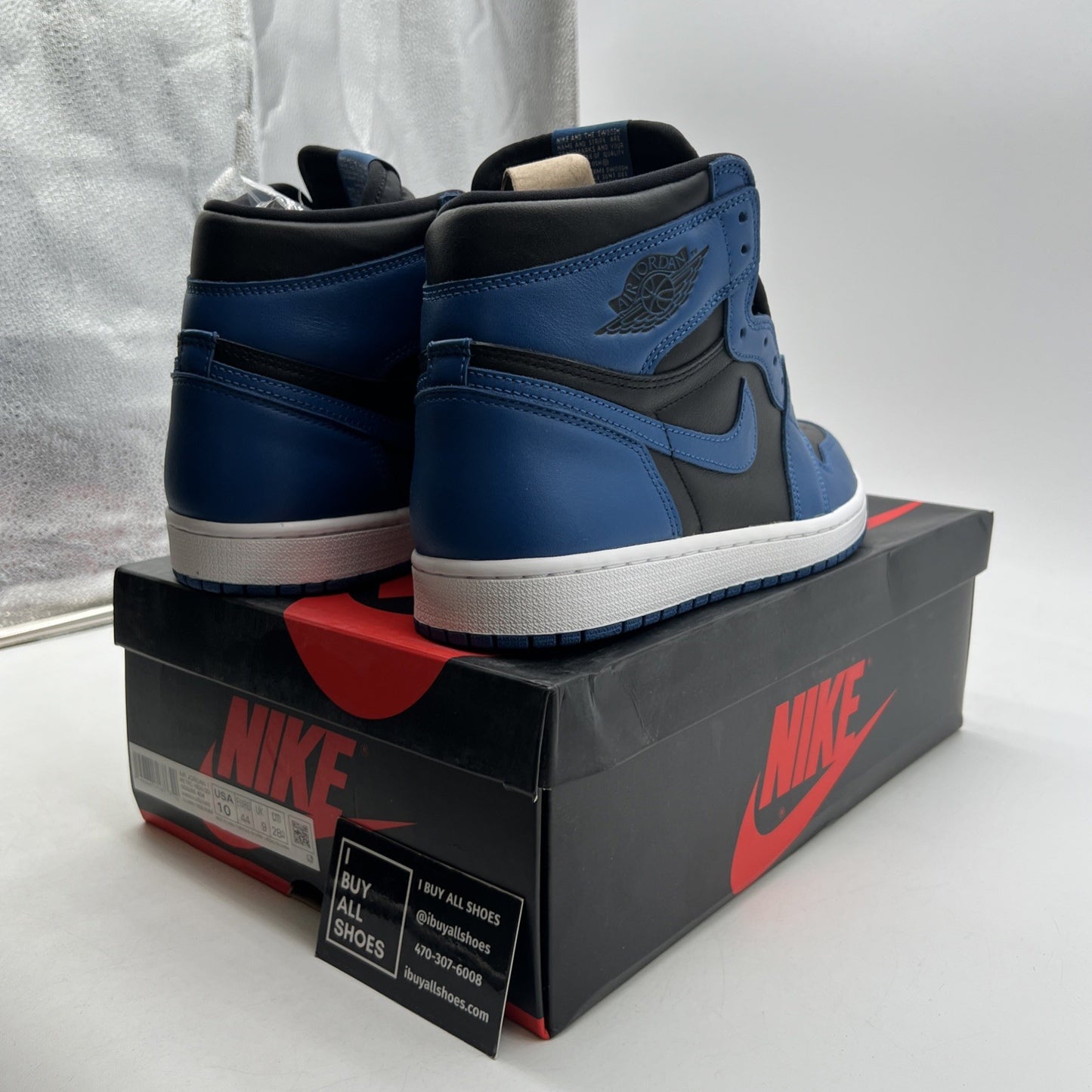 Size 10 - Air Jordan 1 Retro OG High Dark Marina Blue (555088-404)