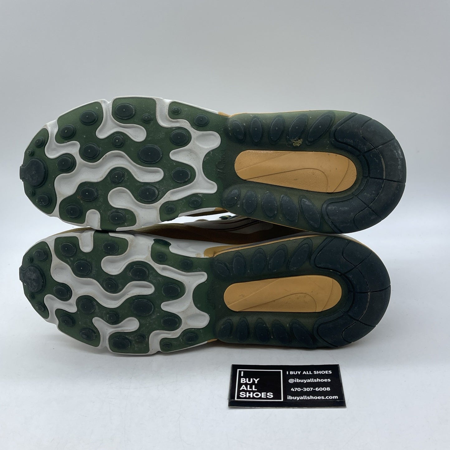 Size 11.5 - Nike Air Max 270 React Reggae' Brown White Suede (AO4971-700)