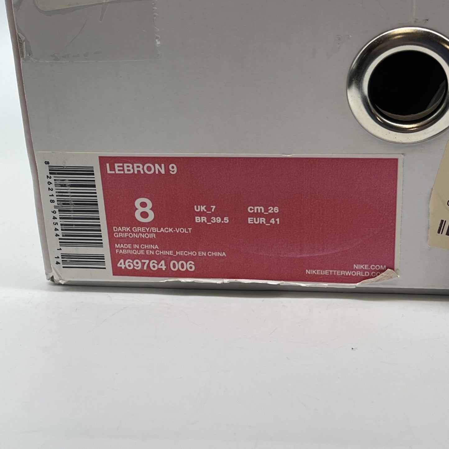 Size 8 - Nike LeBron 9 Dunkman Grey Green Leather (469764-006)