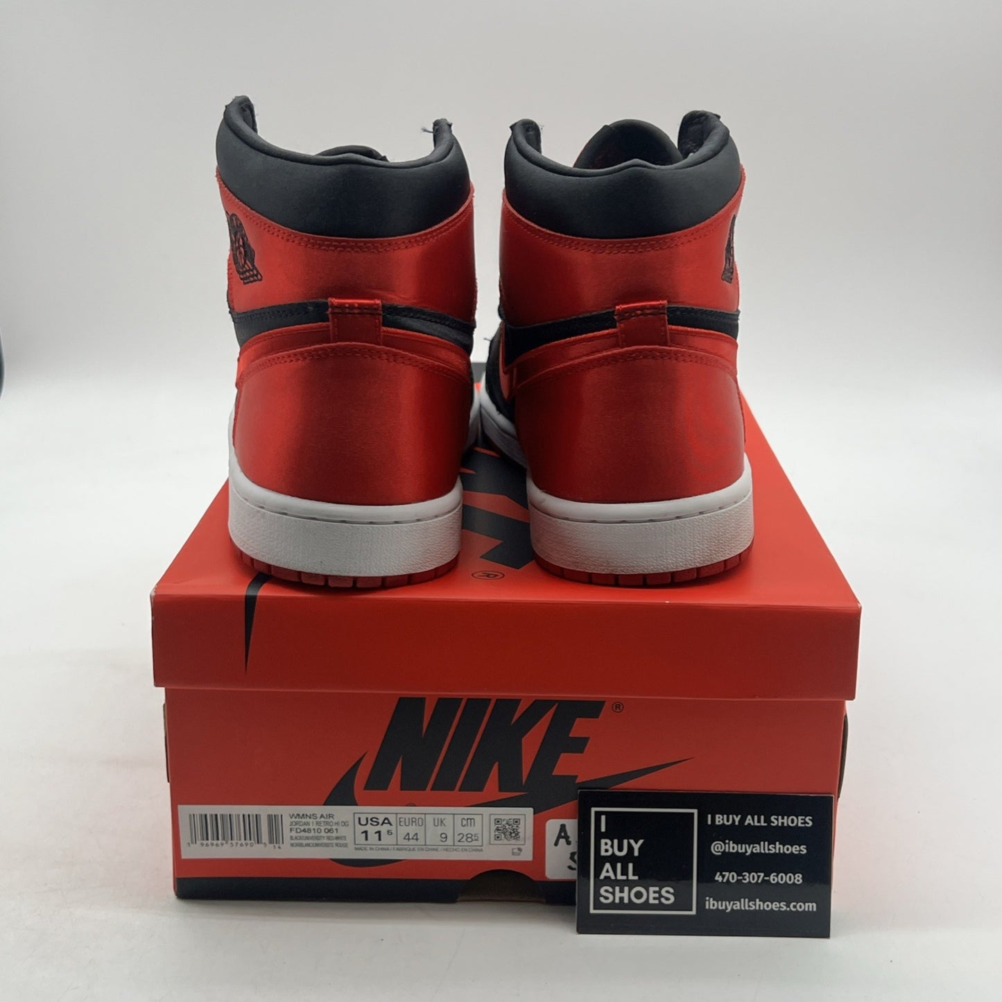 Size 11.5 - Air Jordan 1 Retro OG 2023 High Satin Bred W (FD4810-061)