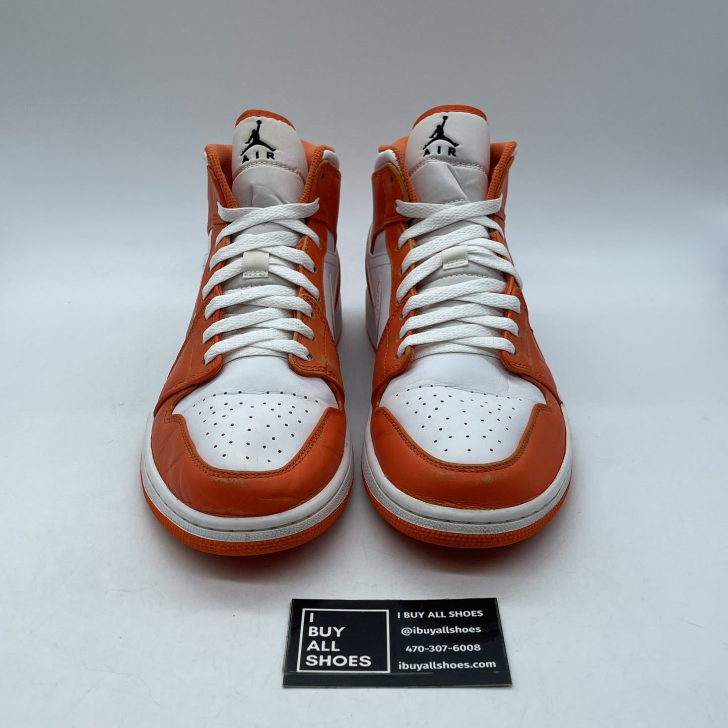 Size 11 - Air Jordan 1 SE Mid Electro Orange White Leather (DM3531-800)