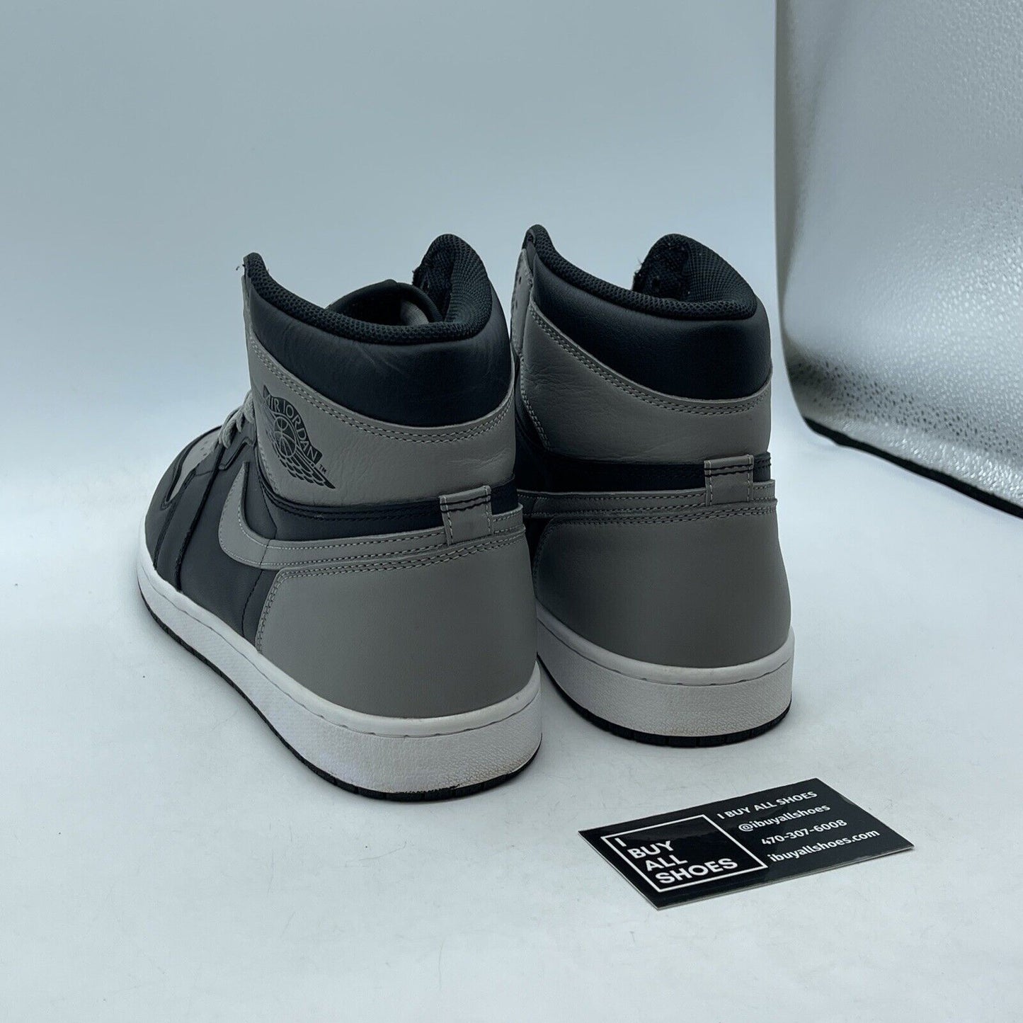 Size 12 - Jordan 1 Retro OG High Shadow Grey Black White Leather (555088-013)