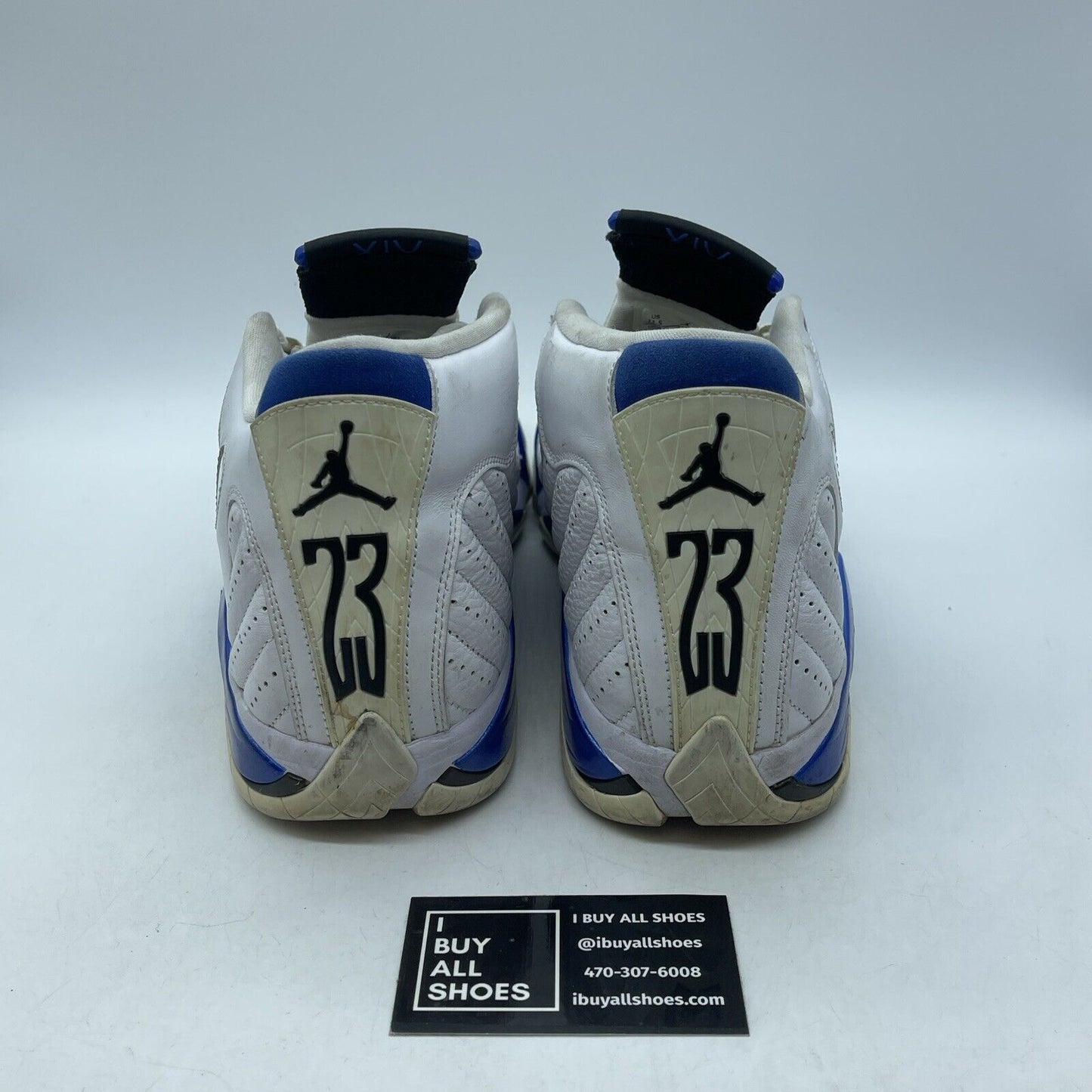 Size 11.5 - Air Jordan 14 Retro Hyper Royal Blue Black White (487471-104)