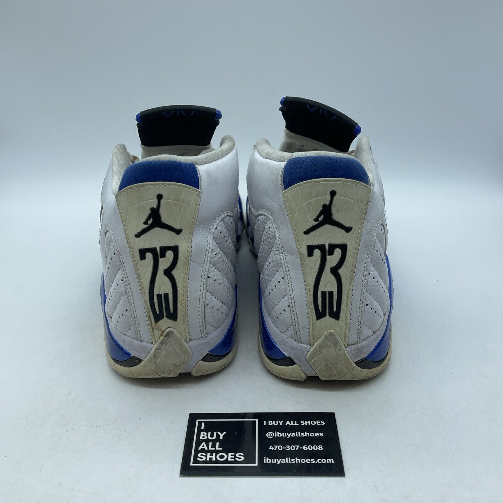 Size 11.5 - Air Jordan 14 Retro Hyper Royal Blue Black White (487471-104)