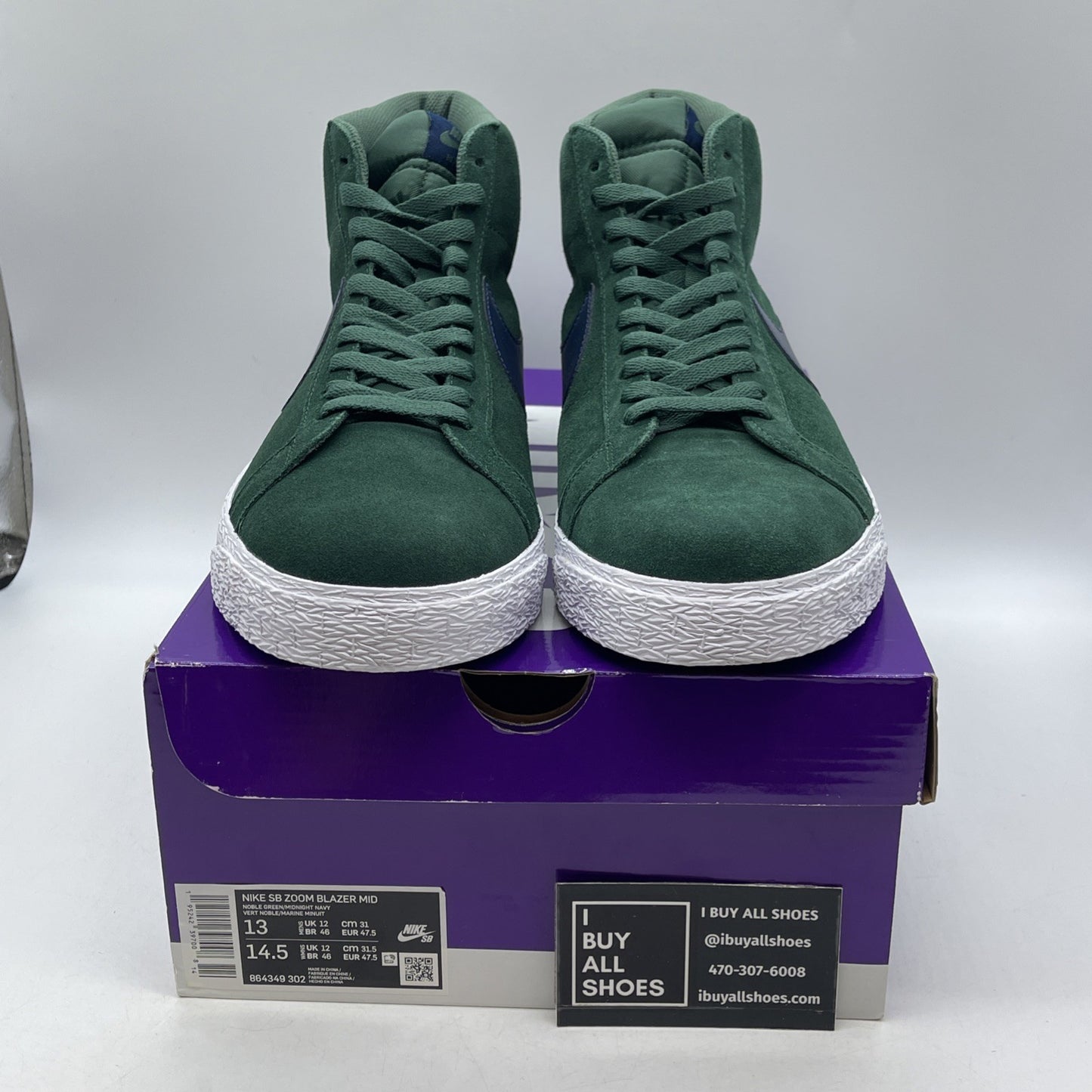 Size 13 - Nike Zoom Blazer SB Mid Noble Green (864349-302)