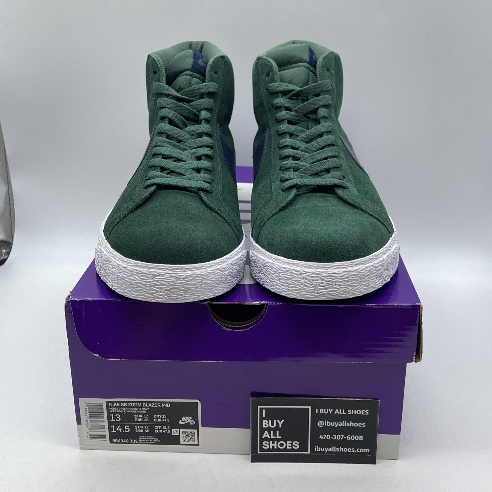 Size 13 - Nike Zoom Blazer SB Mid Noble Green (864349-302)