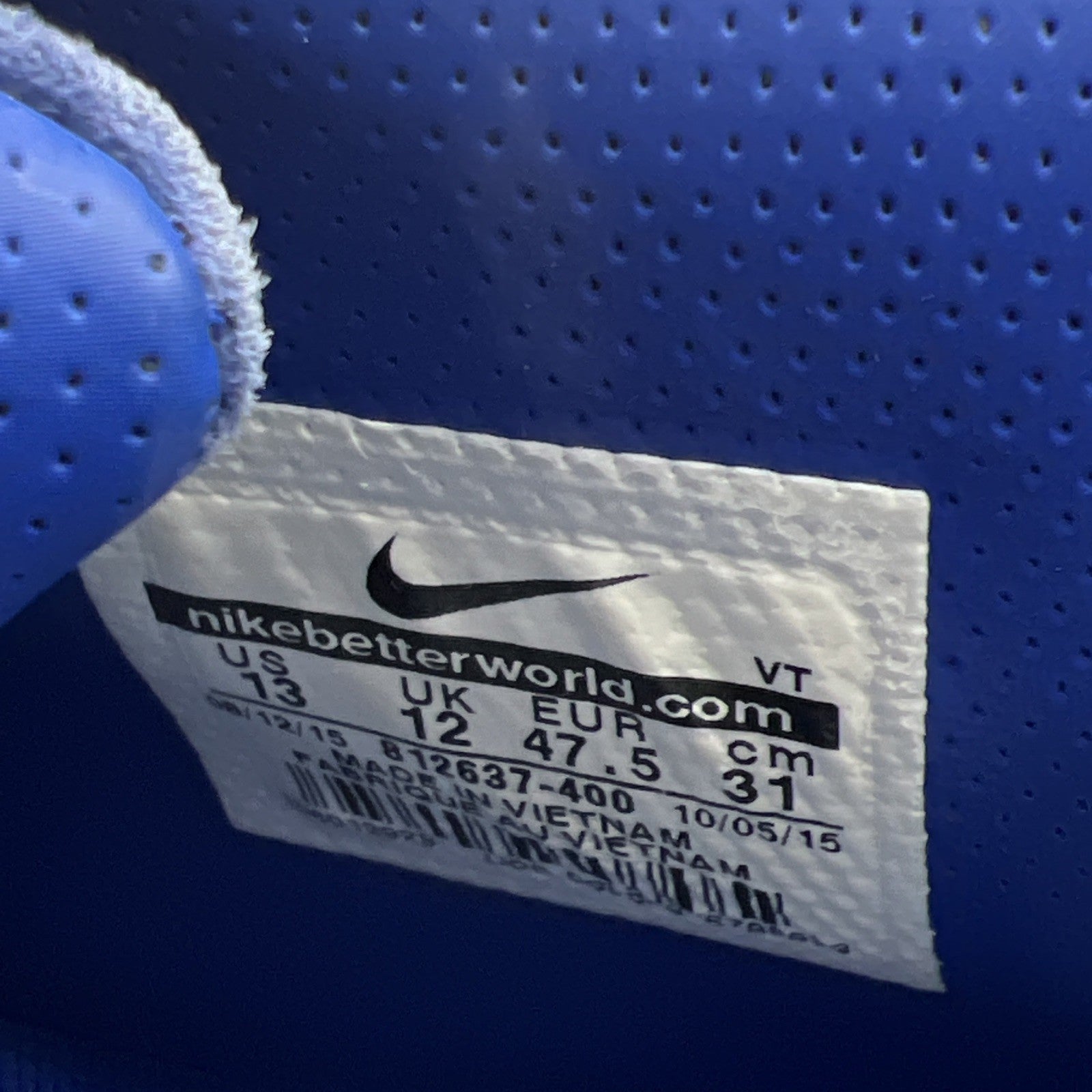 Size 13 - Nike Air Trainer V Cruz Premium Rush Blue (812637-400)