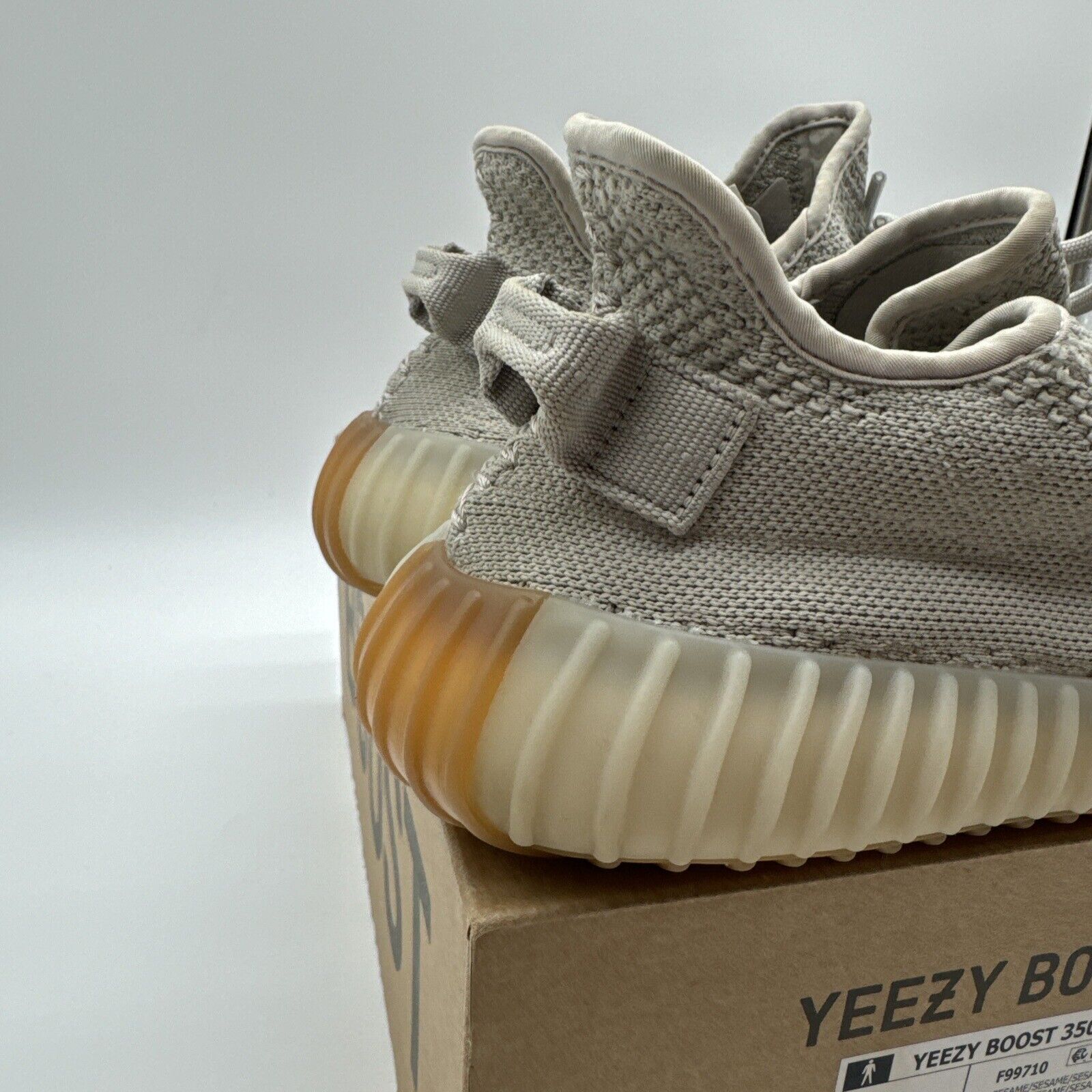 Size 7.5 - adidas Yeezy Boost 350 V2 Low Sesame Grey Gum Bottom OG All First Rls