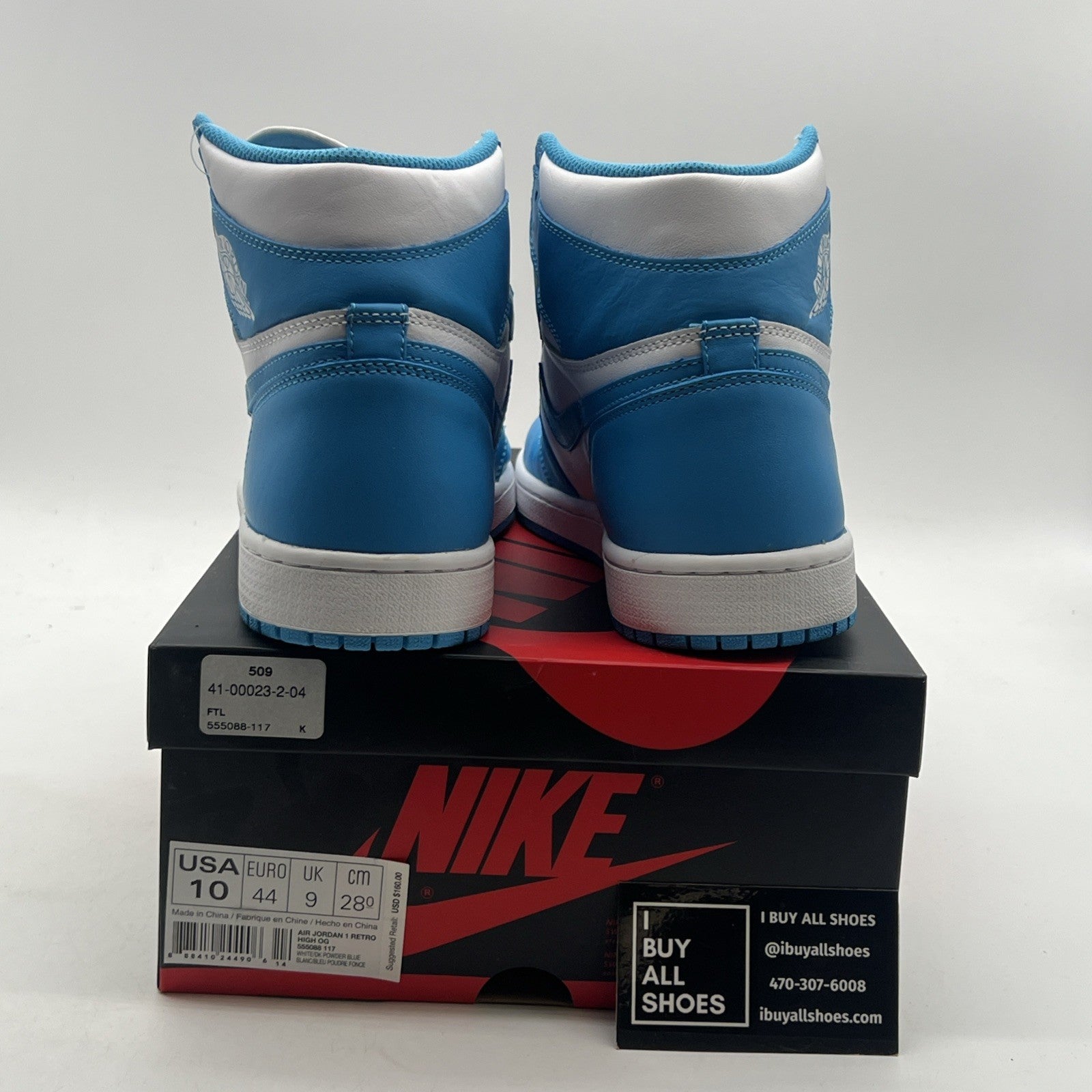 Size 10 - Air Jordan 1 Retro High OG UNC 2015 (555088-117)