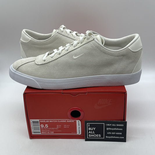Size 9.5 - NikeLab Match Classic Suede Sail White (864718-100)