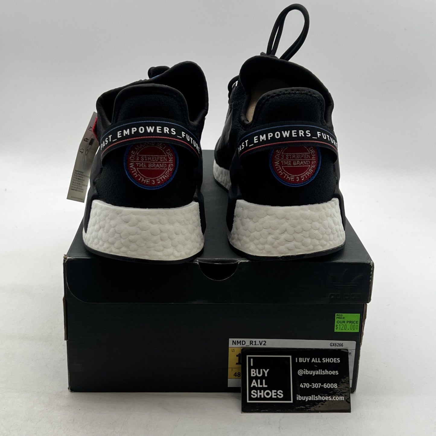 Size 13 - Adidas NMD_R1 V2 Logo Patch - Black (GX6266)