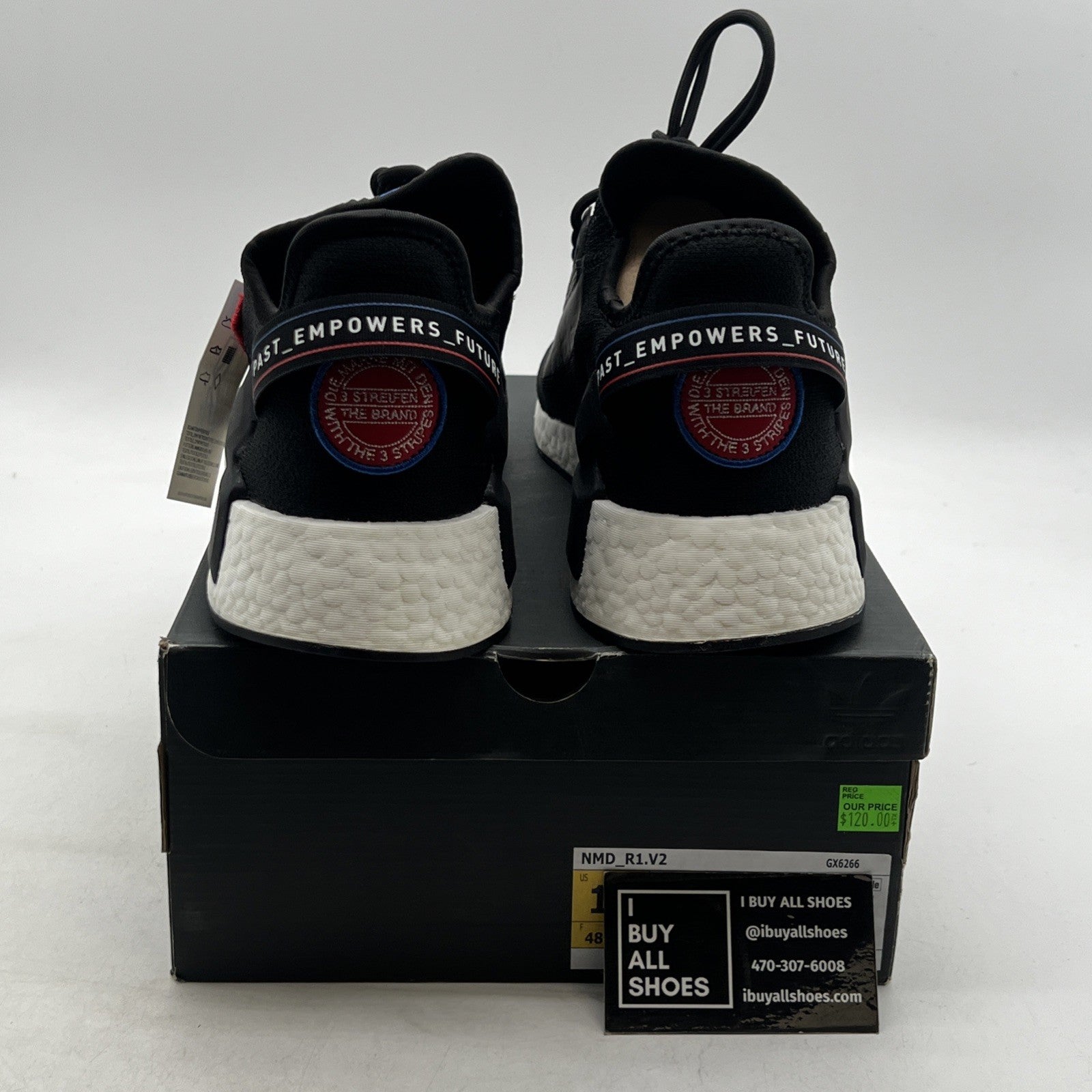 Size 13 - Adidas NMD_R1 V2 Logo Patch - Black (GX6266)