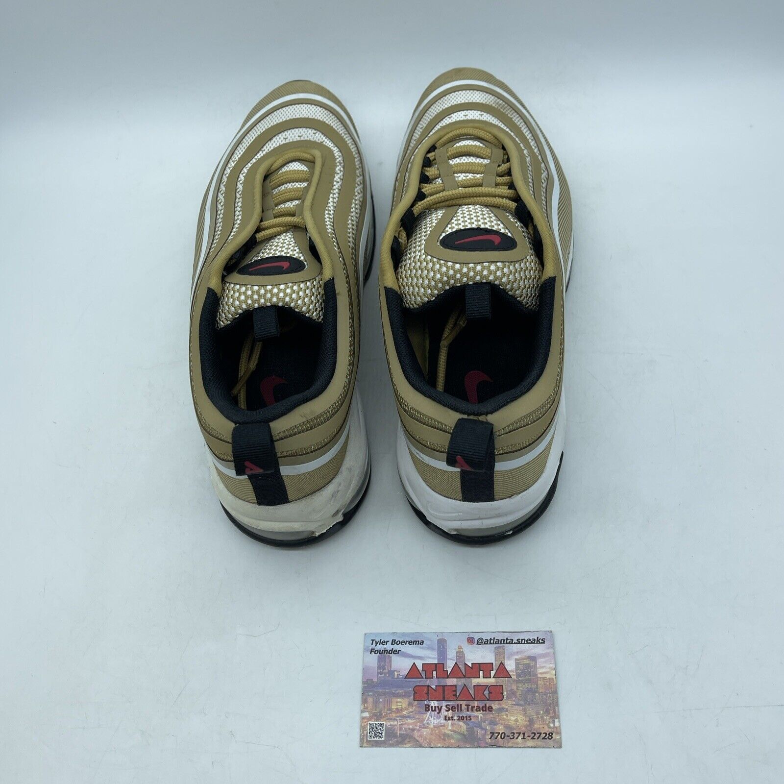 Size 9.5 - Nike Air Max 97 Ultra 17 Metallic Gold White Red Black (918356-700)