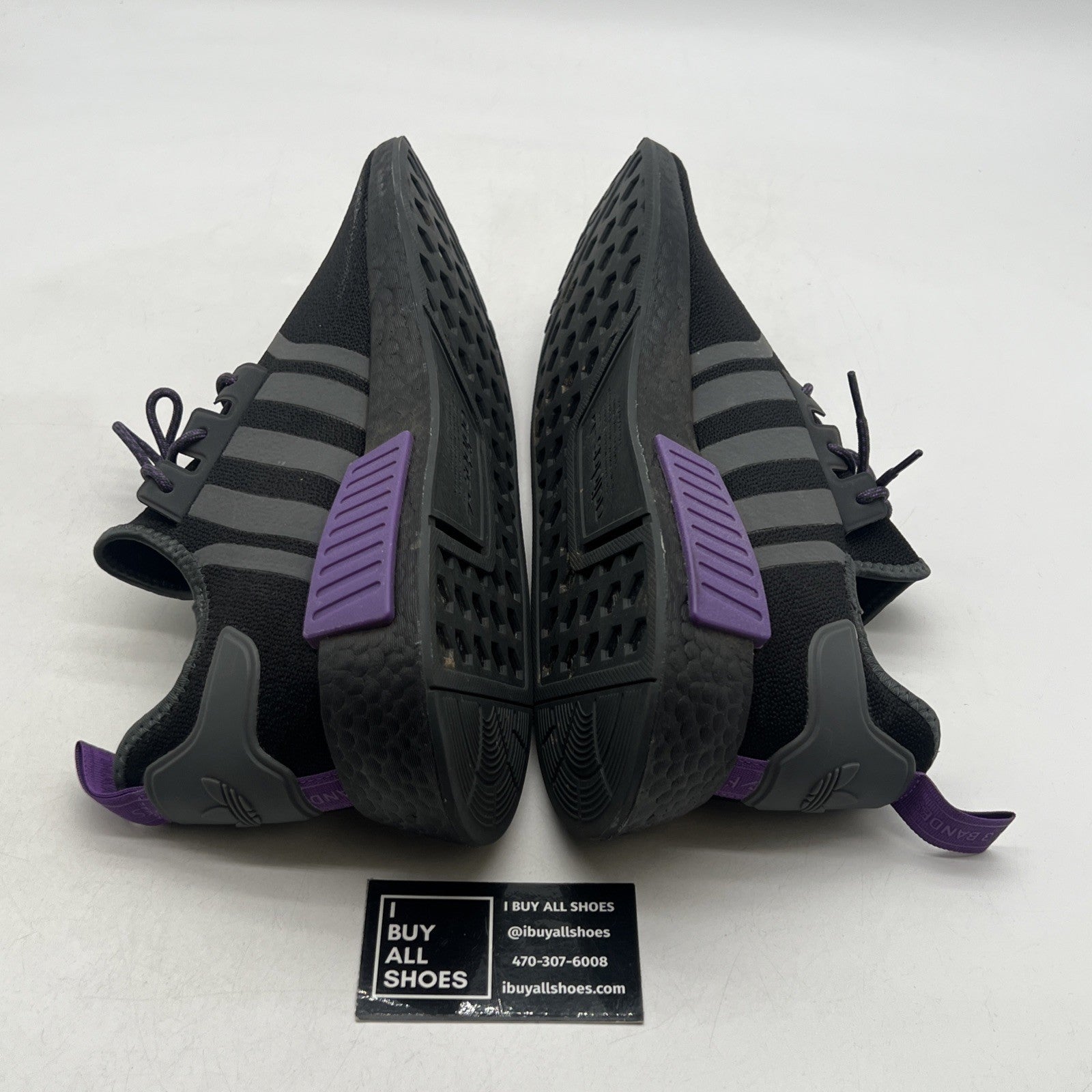 Size 13 - adidas NMD_R1 Black Active Purple (GW5664)
