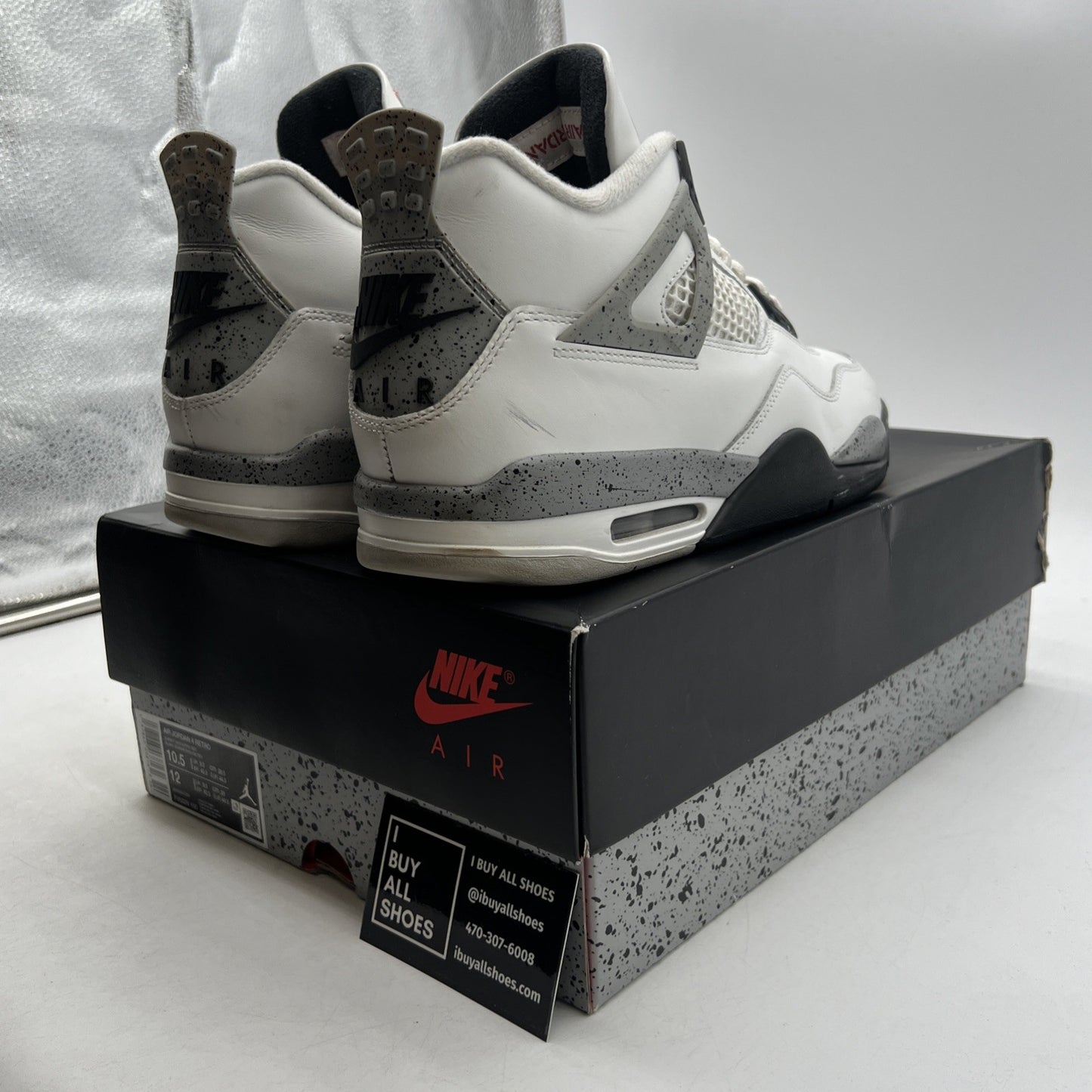 Size 10.5 - Air Jordan 4 Retro OG 2025 White Cement (FV5029-100)