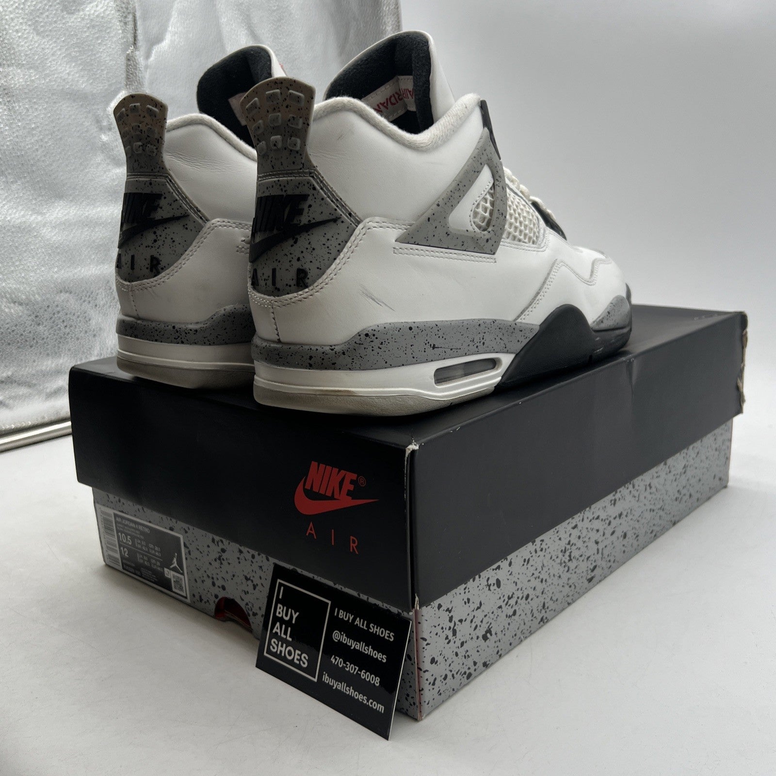 Size 10.5 - Air Jordan 4 Retro OG 2025 White Cement (FV5029-100)