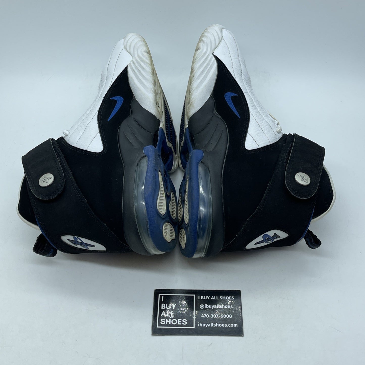 Size 10.5 - Nike Air Penny 4 OG Orlando Black White Suede Leather (864018-100)