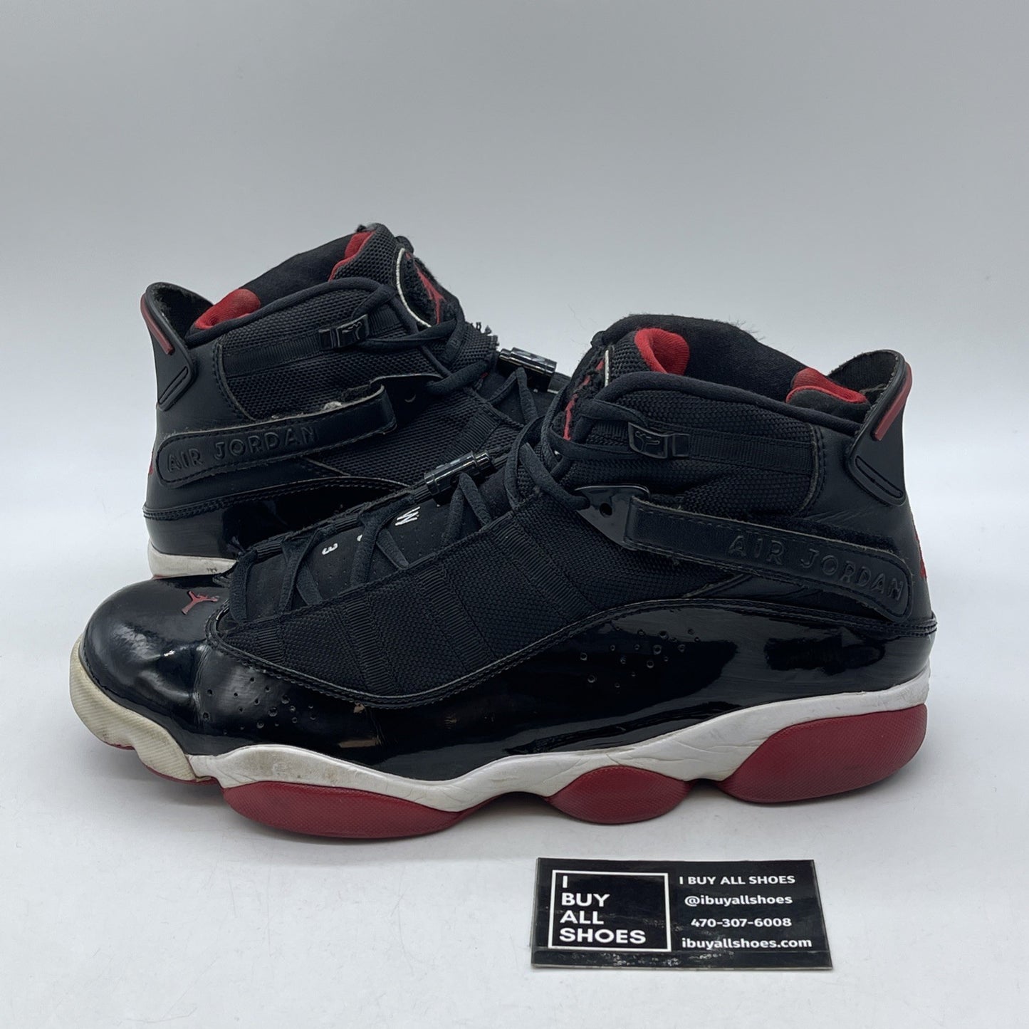 Size 11.5 - Jordan 6 Rings 2013 Bred Black Red Suede Leather (322992-071)